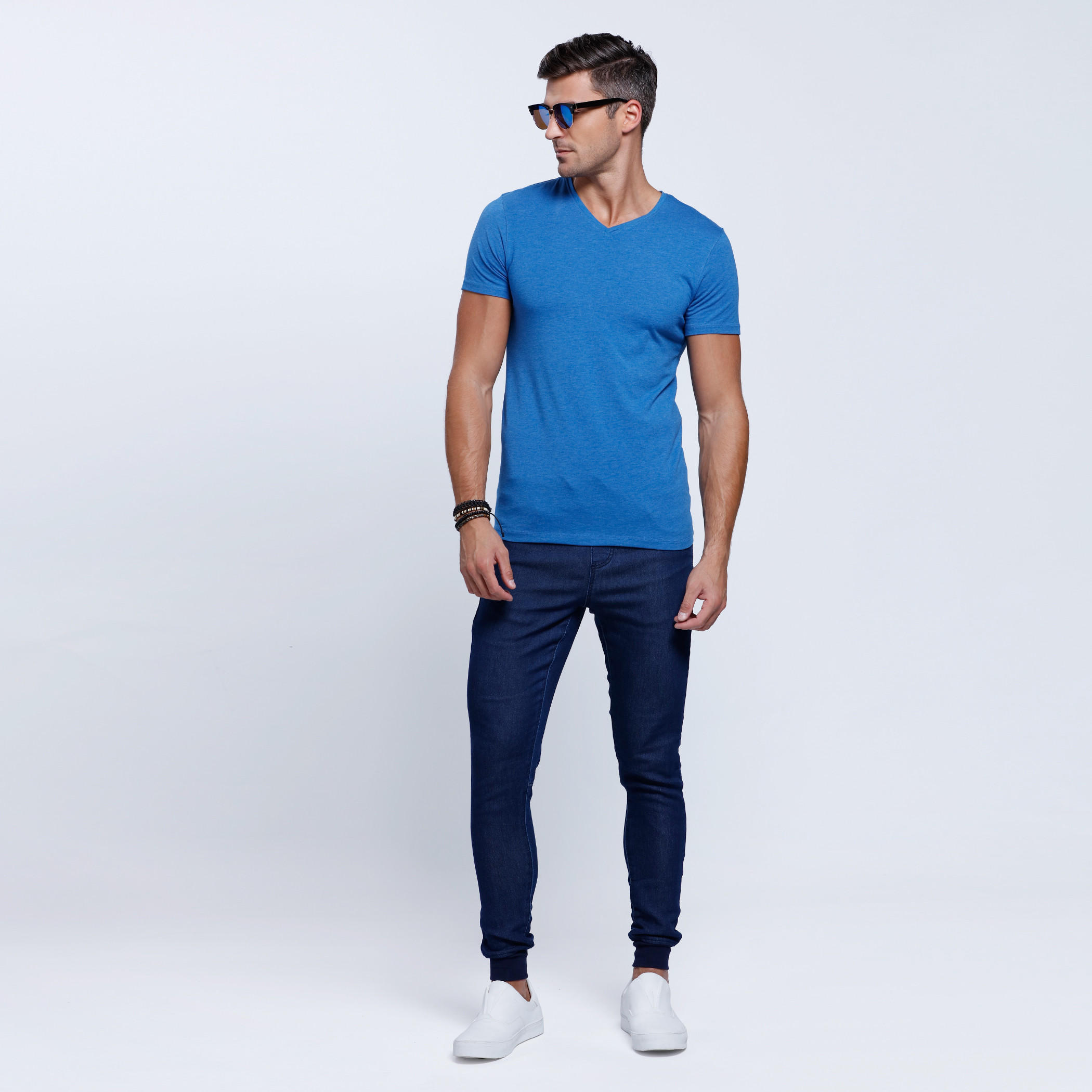 Short Sleeves T-Shirt with V-Neckline-men-clothing-tshirtsandpolos-tshirts-image-5