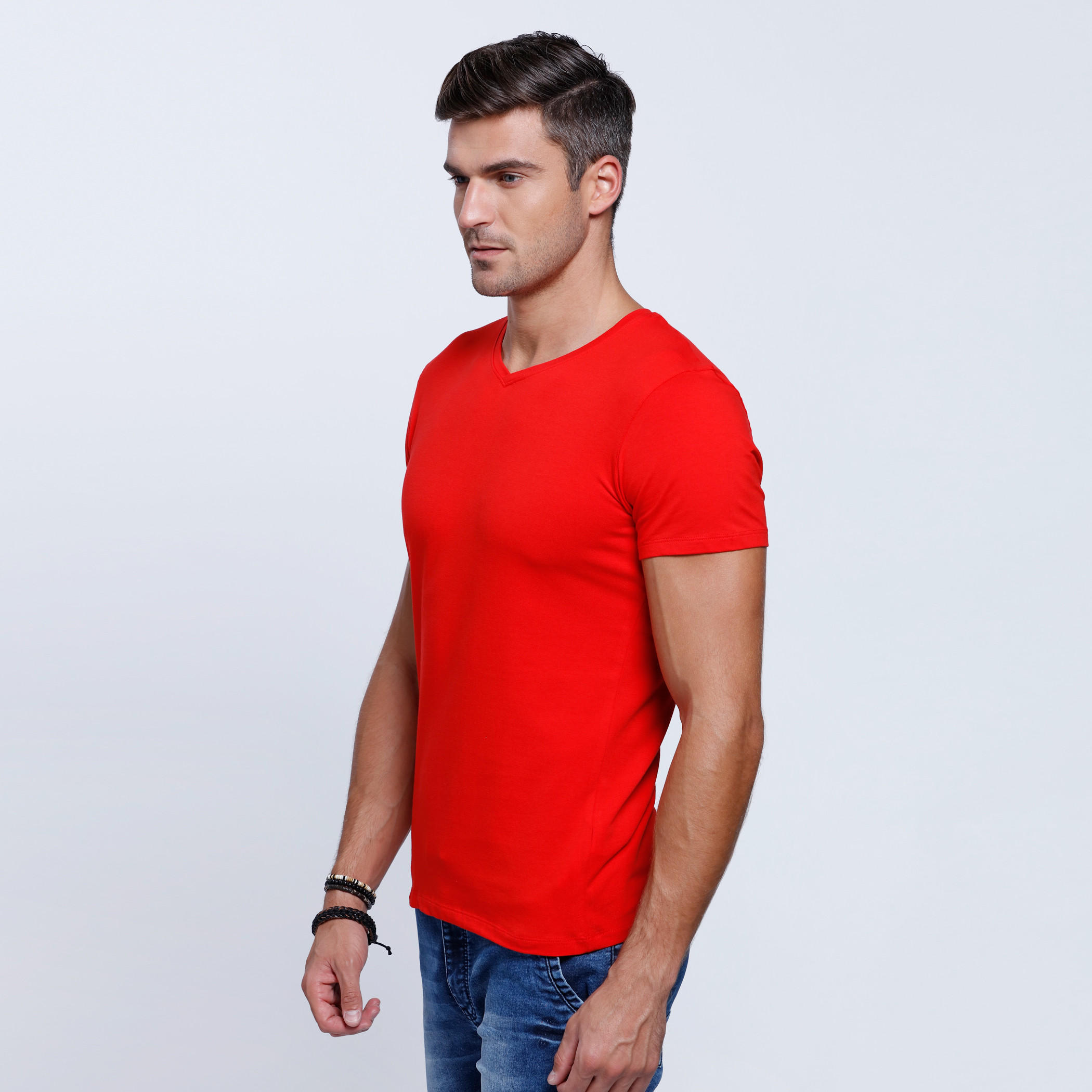 Short Sleeves T-Shirt with V-Neckline-men-clothing-tshirtsandpolos-tshirts-image-8