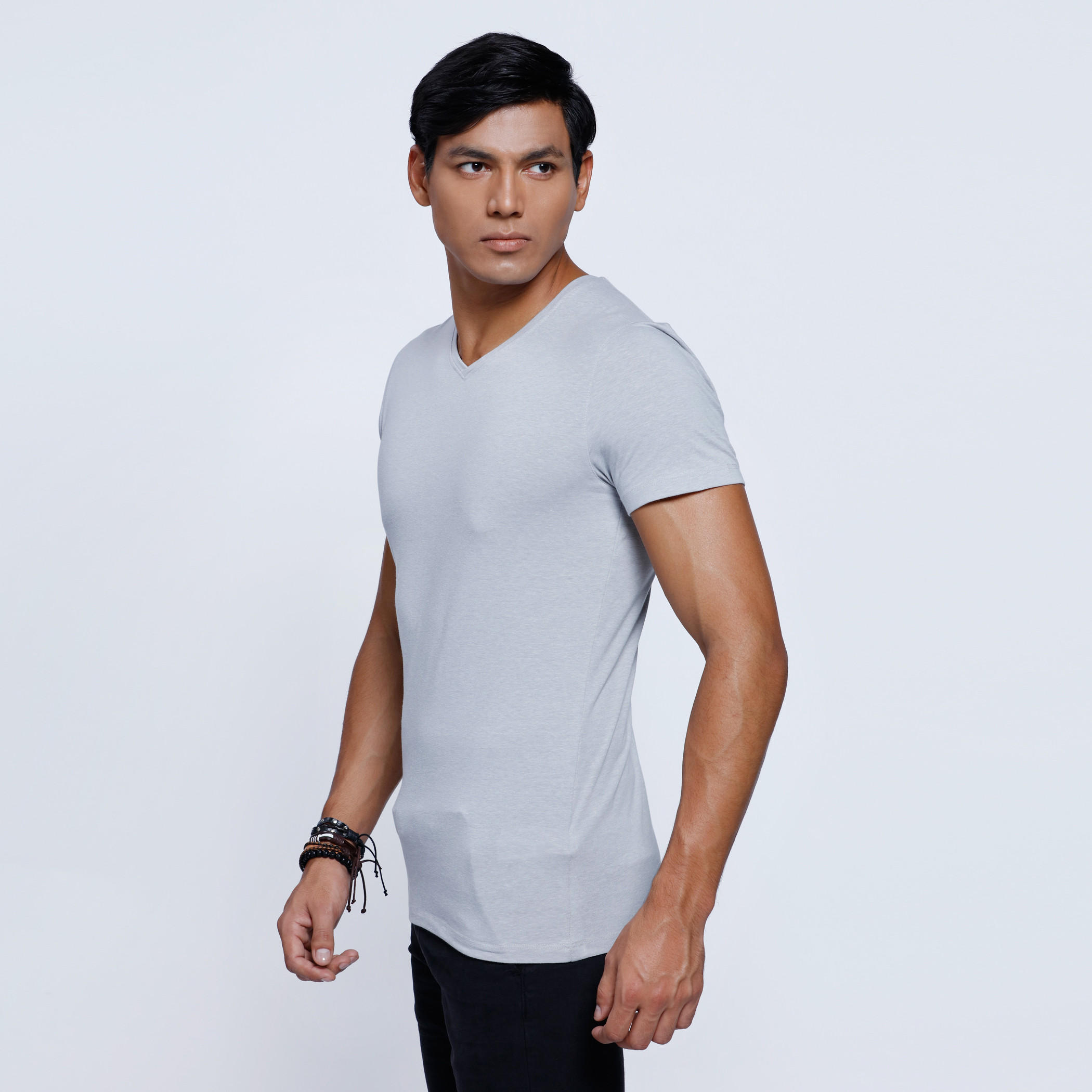 V-Neck T-Shirt with Short Sleeves-men-clothing-tshirtsandpolos-tshirts-image-3
