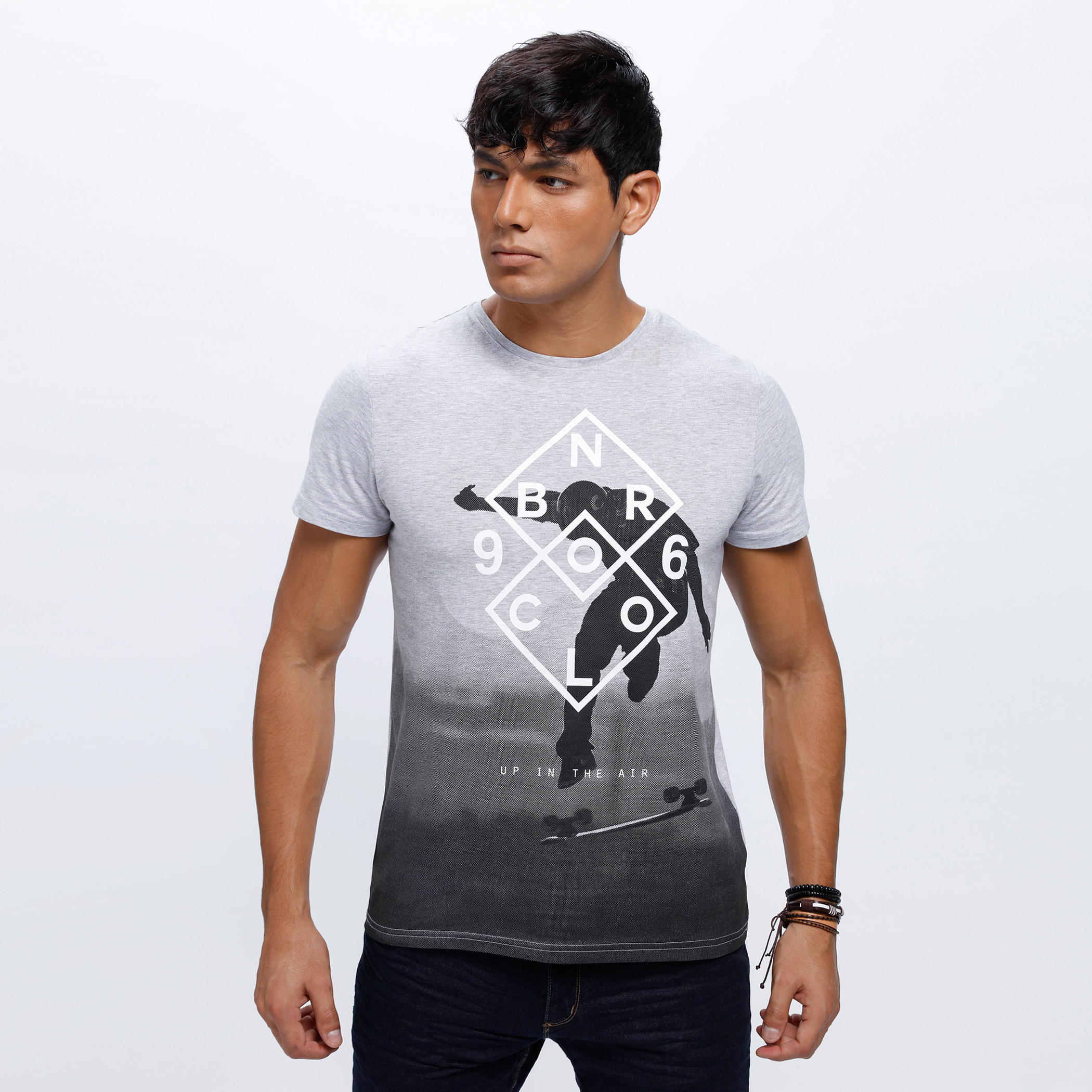 Printed T-Shirt with Crew Neck and Short Sleeves-men-clothing-tshirtsandpolos-tshirts-image-1