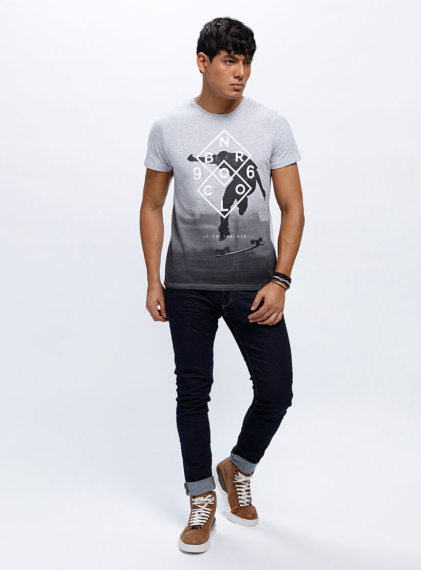Printed T-Shirt with Crew Neck and Short Sleeves-men-clothing-tshirtsandpolos-tshirts-image-5