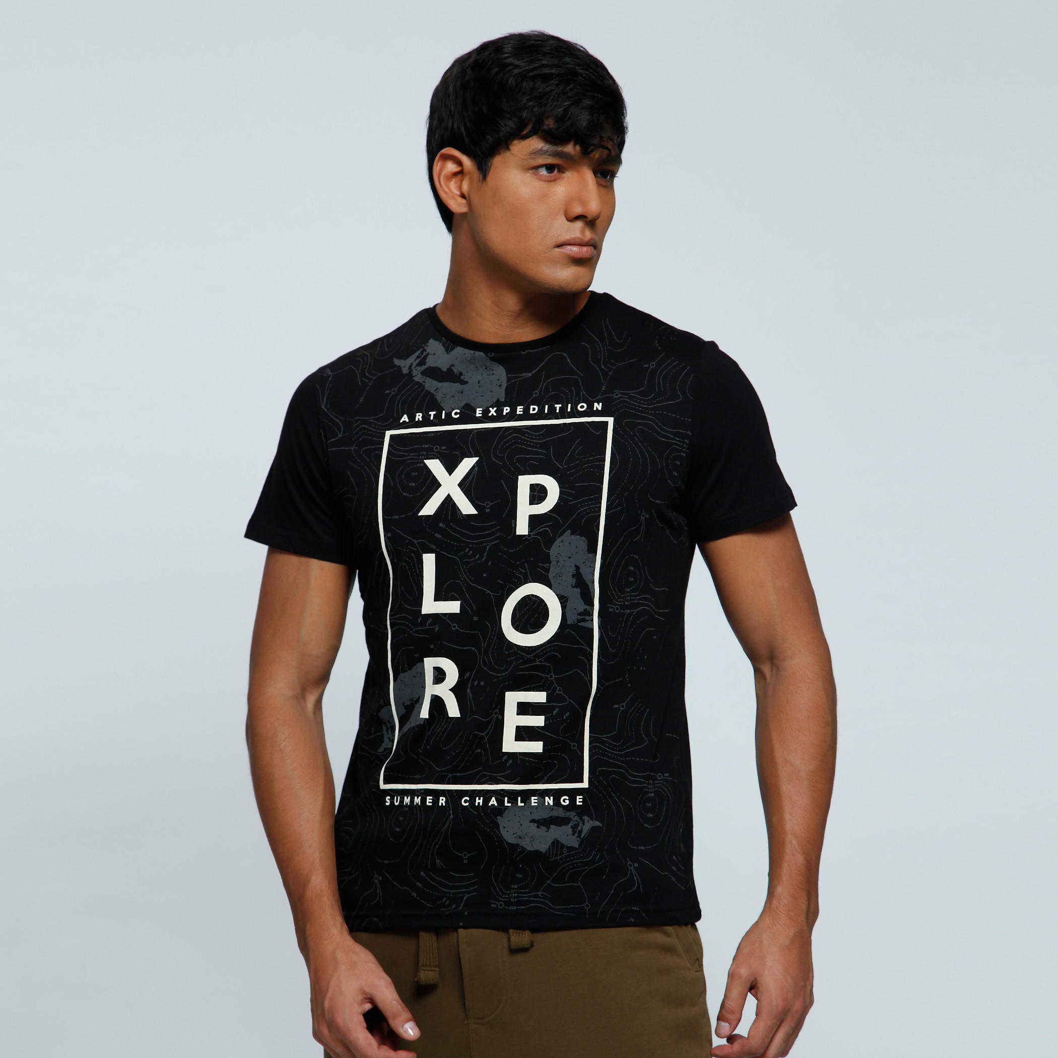 Graphic Print T-Shirt with Crew Neck and Short Sleeves-men-clothing-tshirtsandpolos-tshirts-image-1