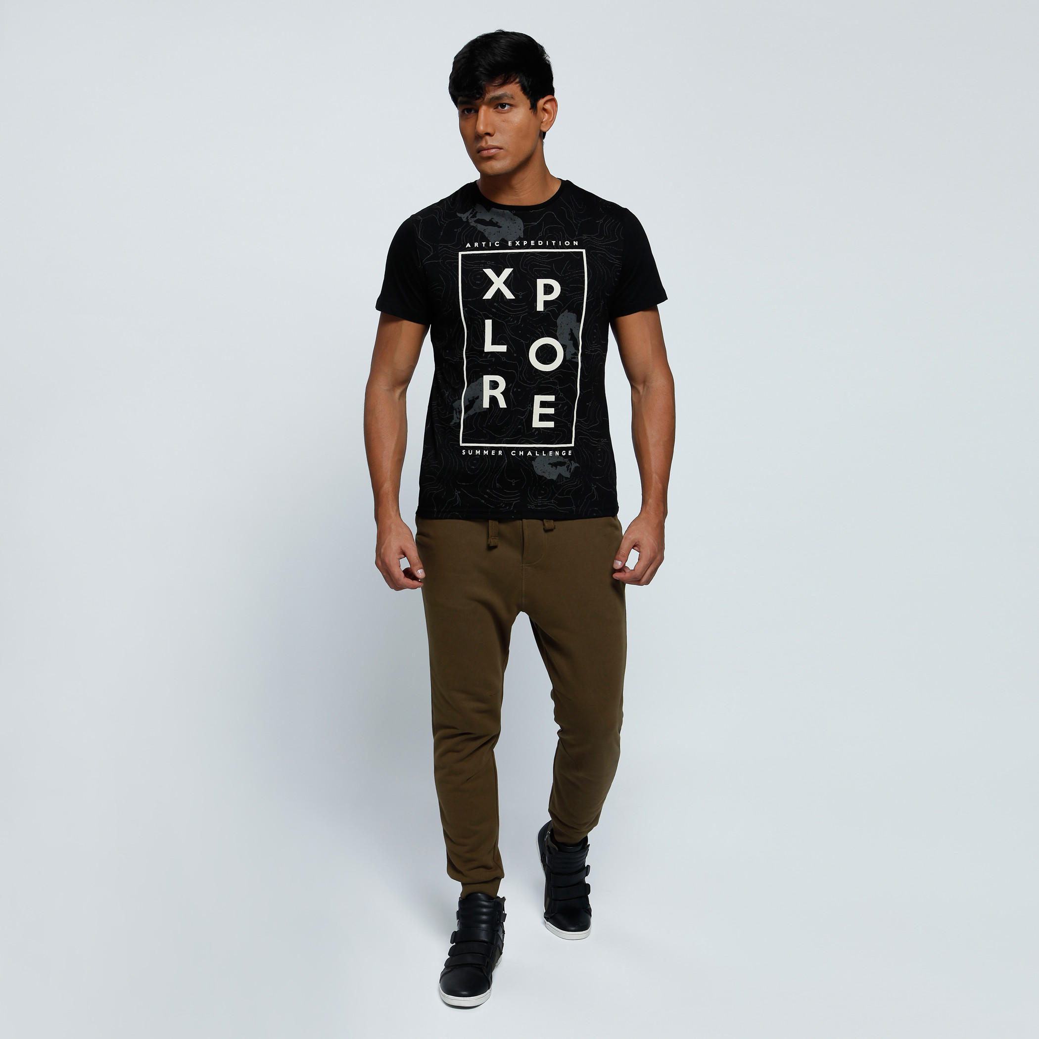 Graphic Print T-Shirt with Crew Neck and Short Sleeves-men-clothing-tshirtsandpolos-tshirts-image-5