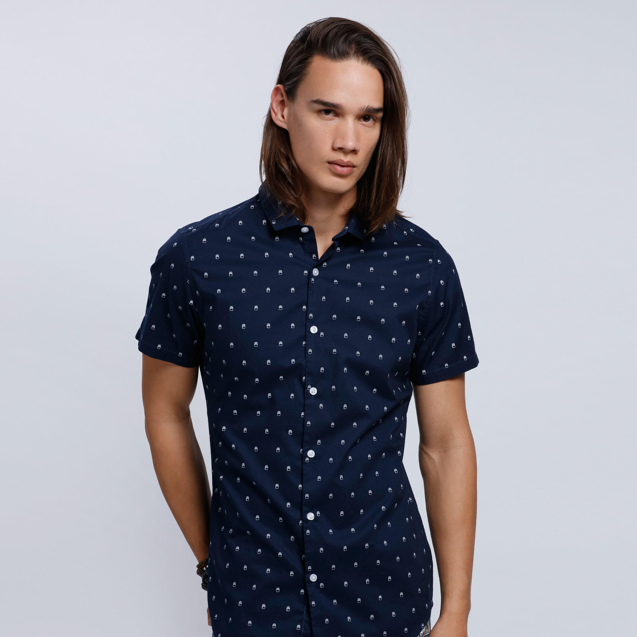 Eco Friendly Printed Shirt with Short Sleeves-men-clothing-shirts-image-1