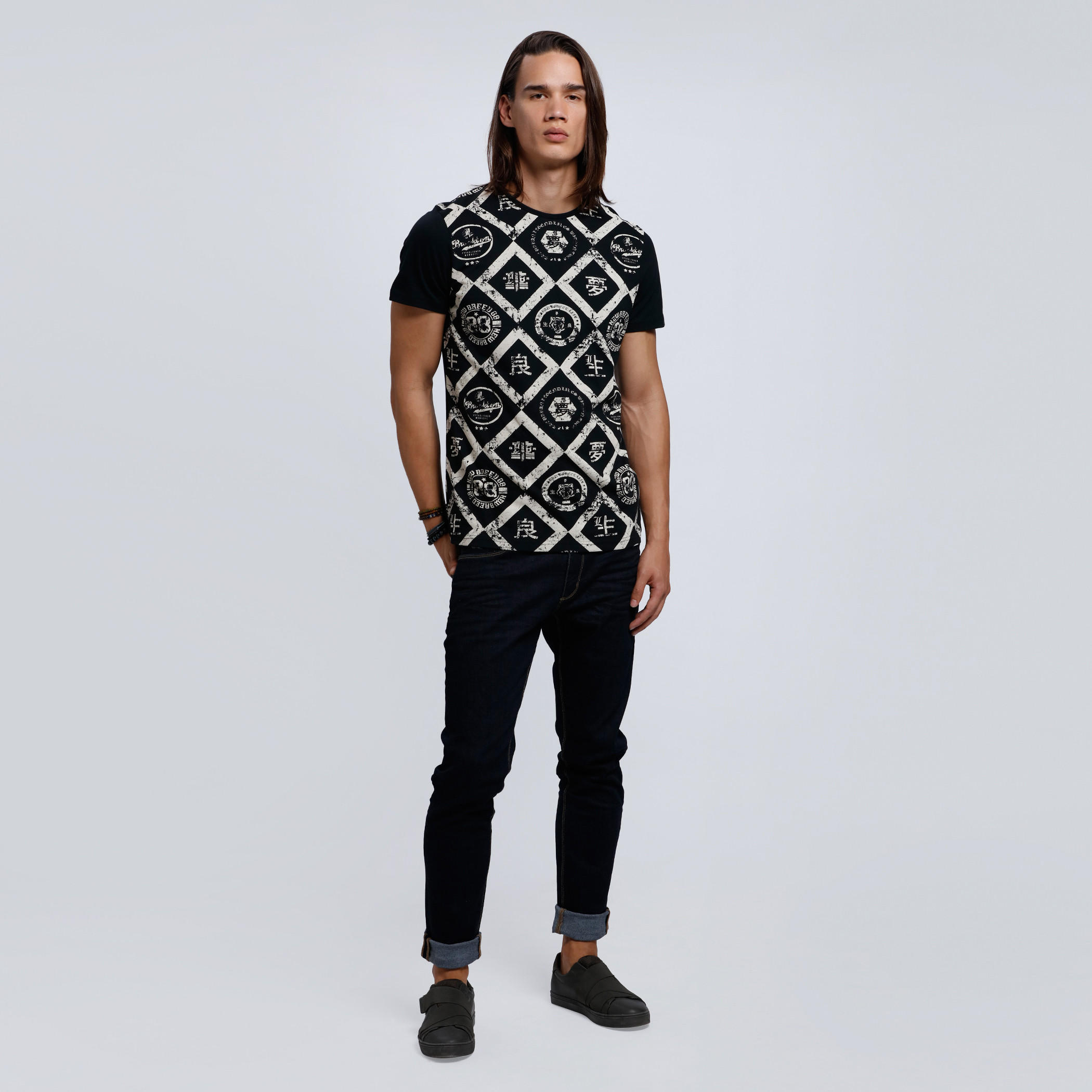 Printed Short Sleeves T-Shirt with Crew Neck-men-clothing-tshirtsandpolos-tshirts-image-1