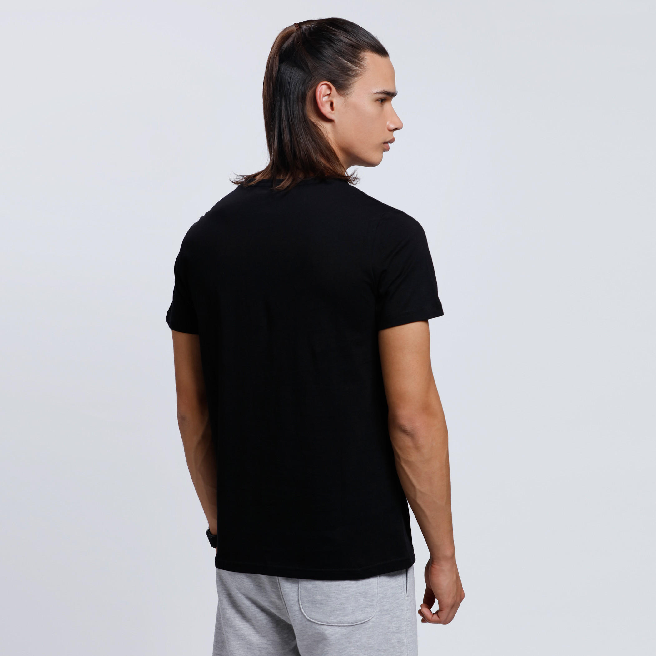 Printed Crew Neck T-shirt with Short Sleeves-men-clothing-tshirtsandpolos-tshirts-image-4