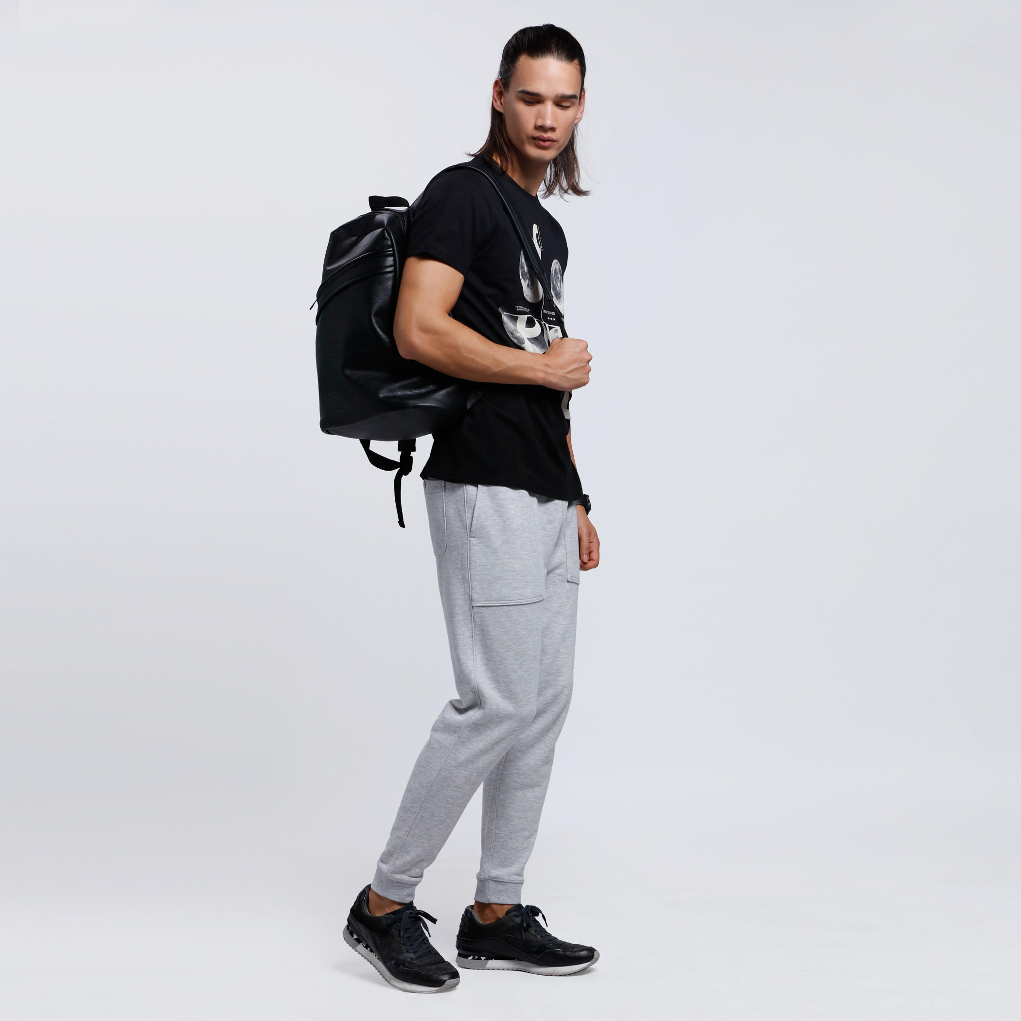 Printed Crew Neck T-shirt with Short Sleeves-men-clothing-tshirtsandpolos-tshirts-image-1