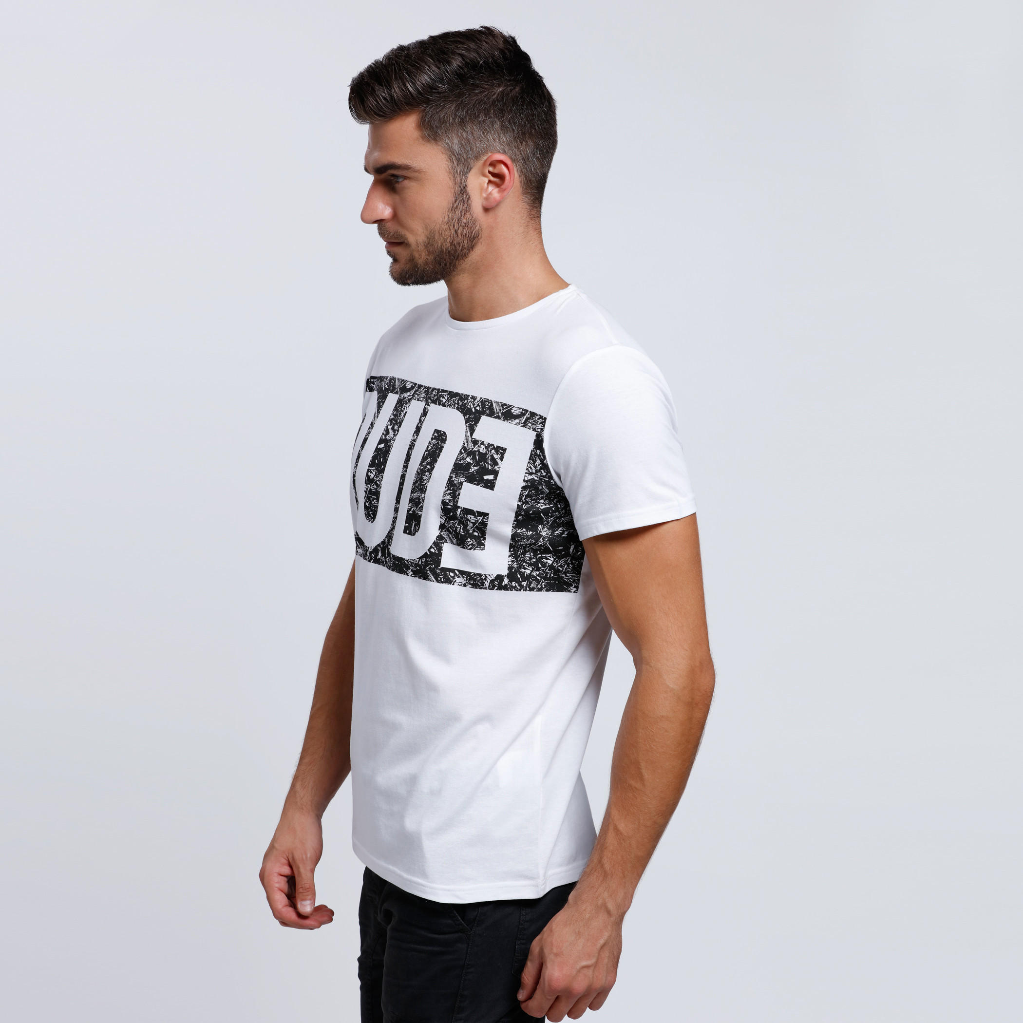 Printed Crew Neck T-Shirt with Short Sleeves-men-clothing-tshirtsandpolos-tshirts-image-3
