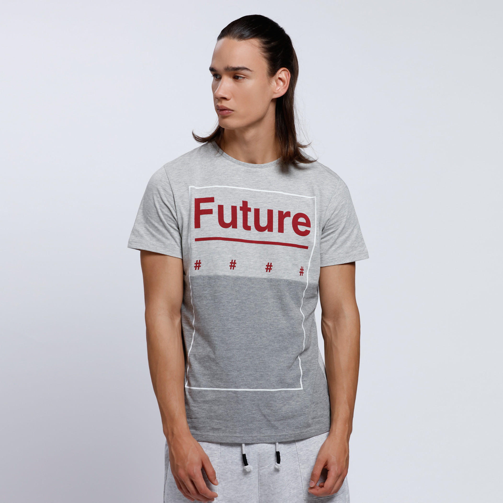 Printed Crew Neck T-shirt with Short Sleeves-men-clothing-tshirtsandpolos-tshirts-image-1