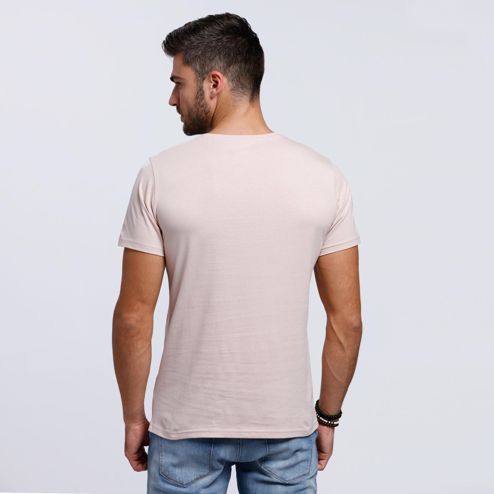 Printed Crew Neck T-Shirt with Short Sleeves-men-clothing-tshirtsandpolos-tshirts-image-2
