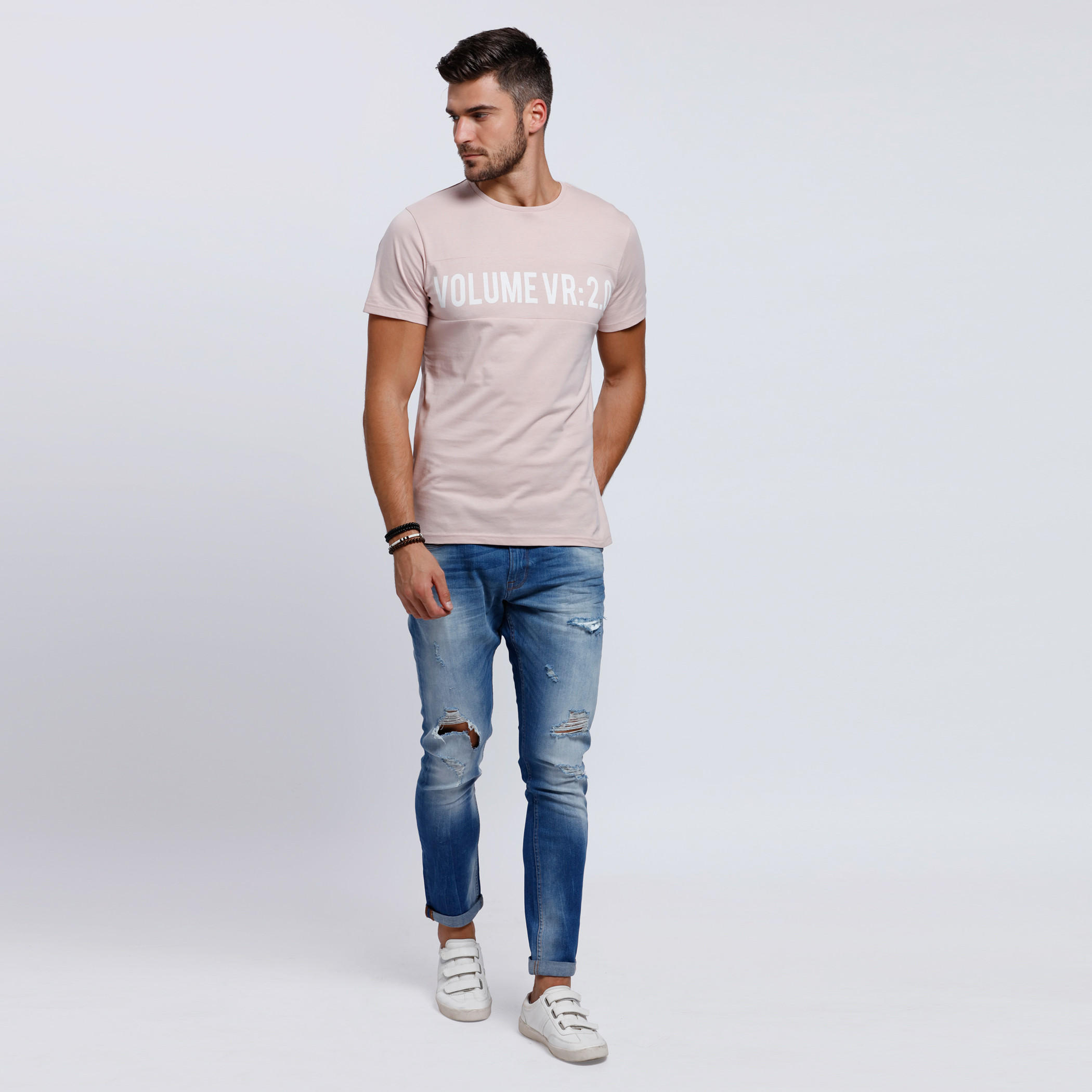 Printed Crew Neck T-Shirt with Short Sleeves-men-clothing-tshirtsandpolos-tshirts-image-5