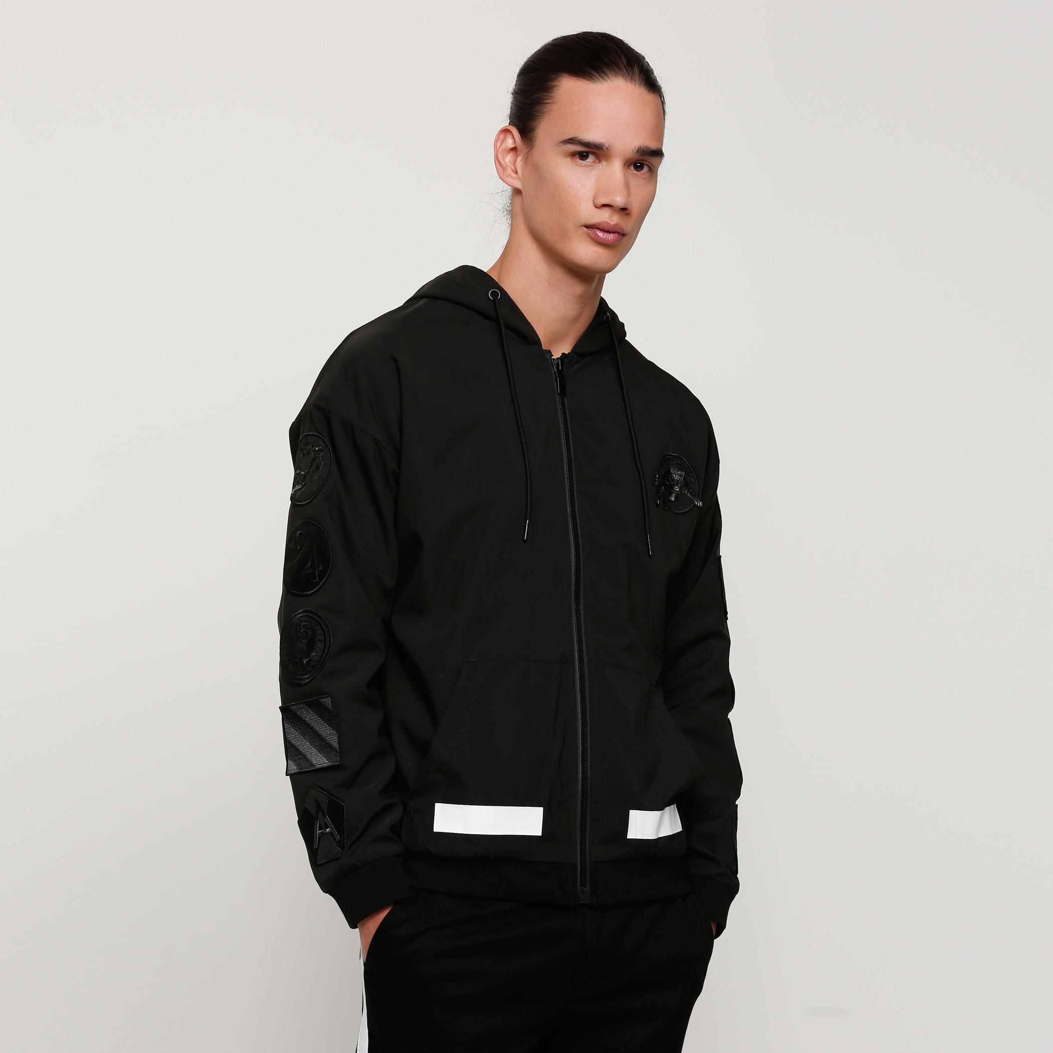 Embroidered Jacket with Long Sleeves and Zip Closure -men-clothing-jacketsandblazers-jackets-image-1