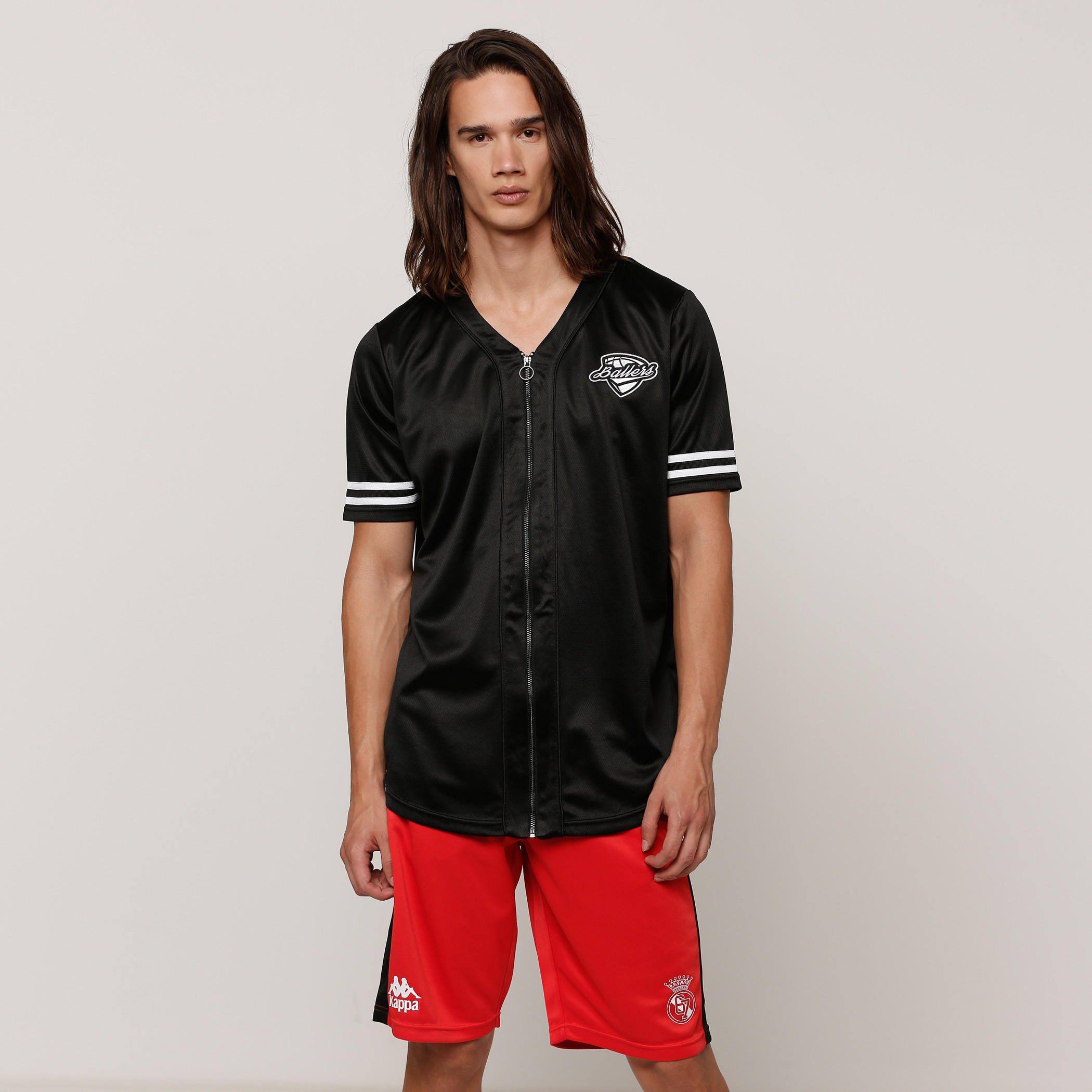 Embroidered Zip Shirt with Short Sleeves-men-clothing-tshirtsandpolos-tshirts-image-1