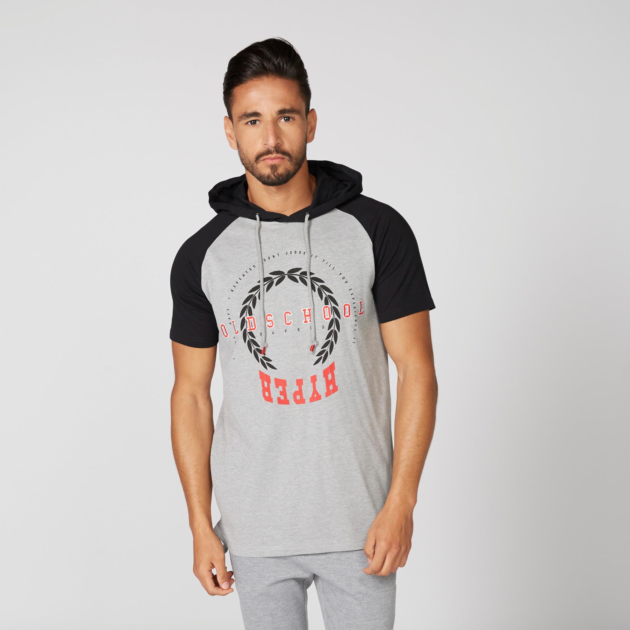 Printed T-Shirt with Short Sleeves and Hood-men-clothing-tshirtsandpolos-tshirts-image-3