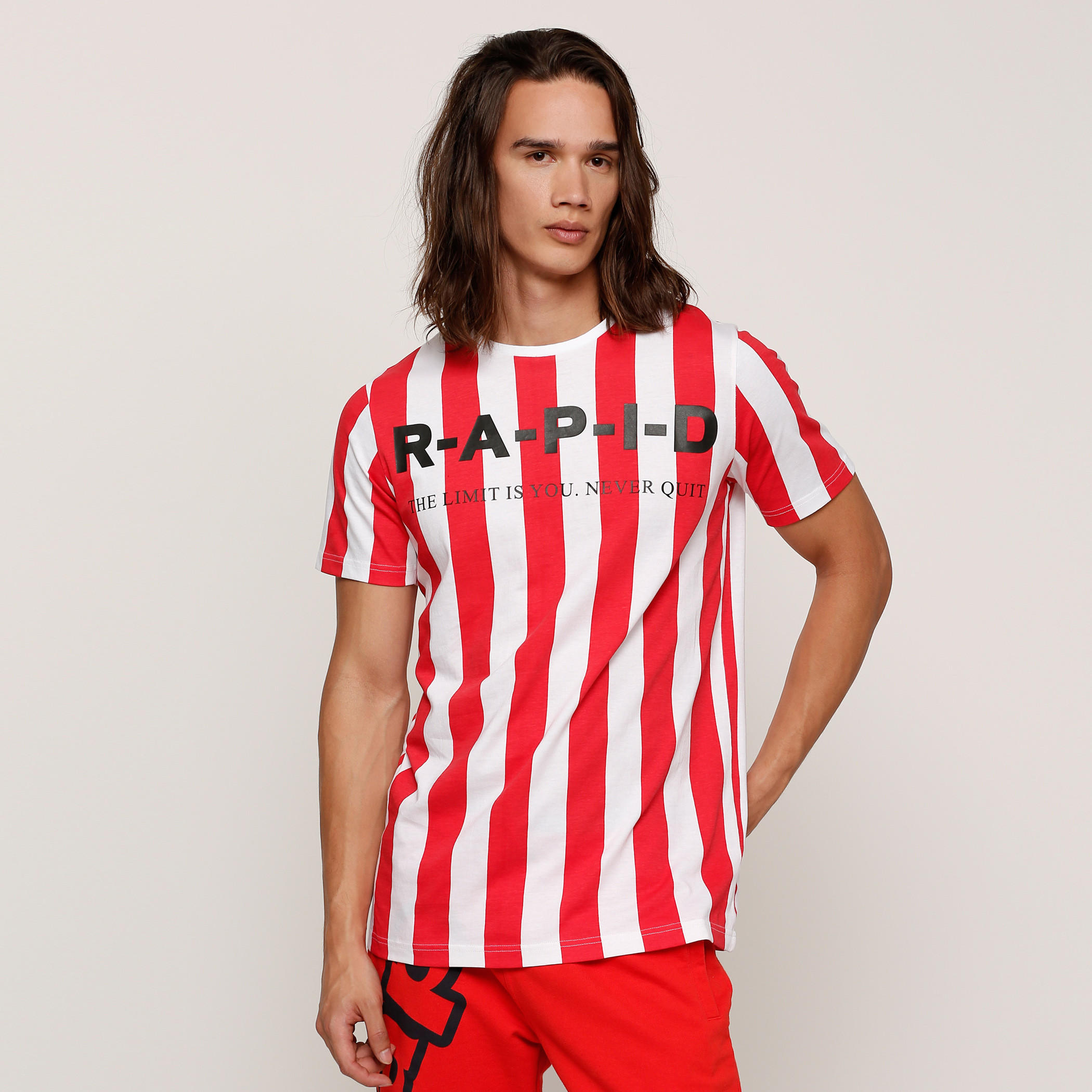 Striped Crew Neck T-Shirt with Short Sleeves-men-clothing-tshirtsandpolos-tshirts-image-1
