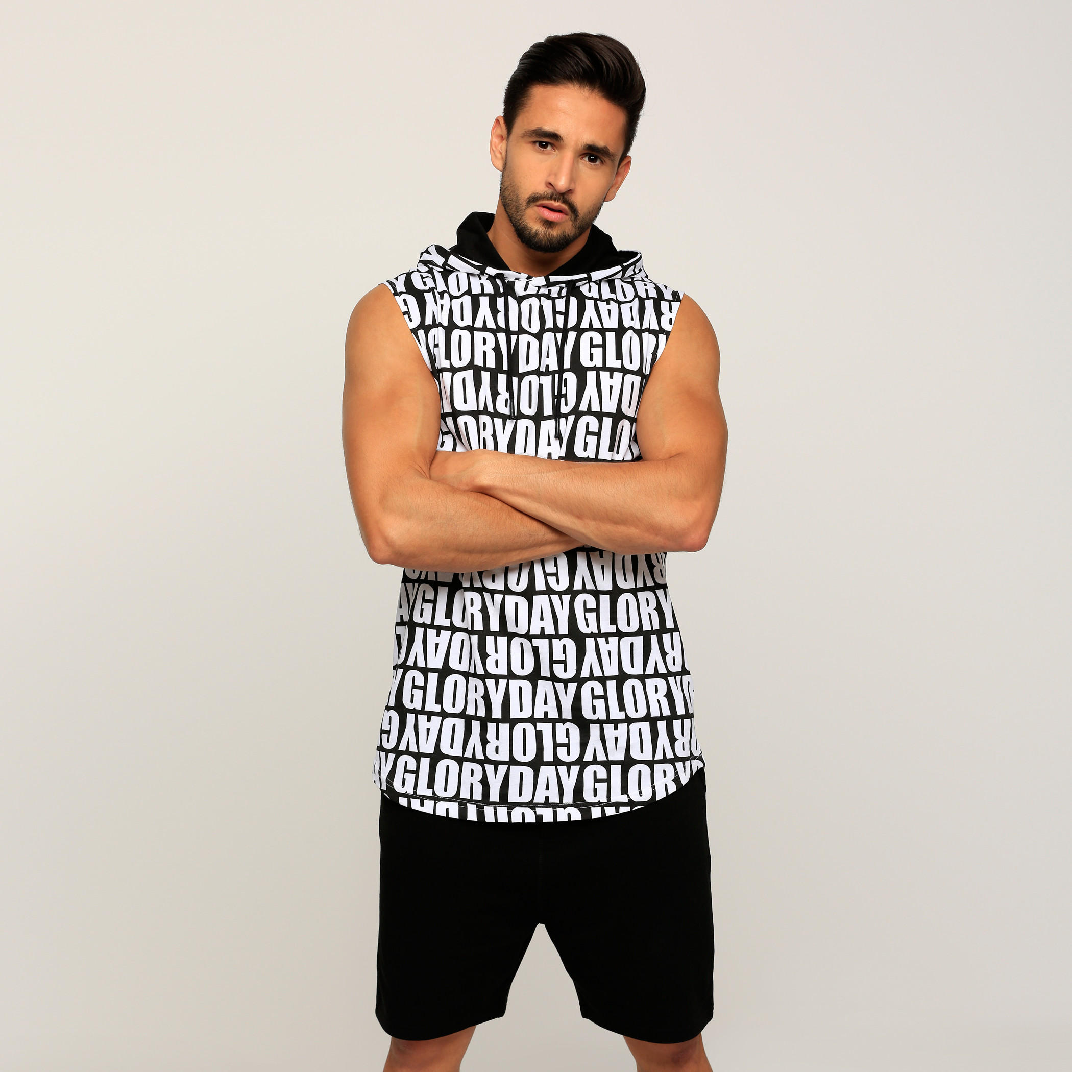 Printed Sleeveless T-Shirt with Hood-men-clothing-tshirtsandpolos-tshirts-image-1