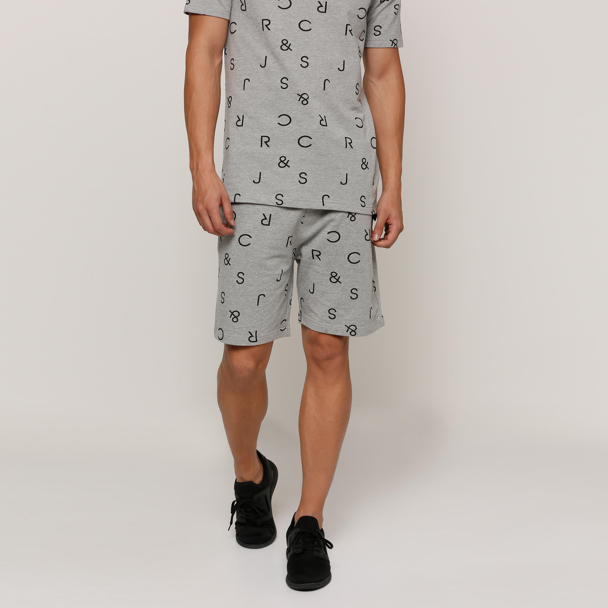 Printed Shorts with Elasticised Waistband-men-clothing-bottoms-shorts-image-1