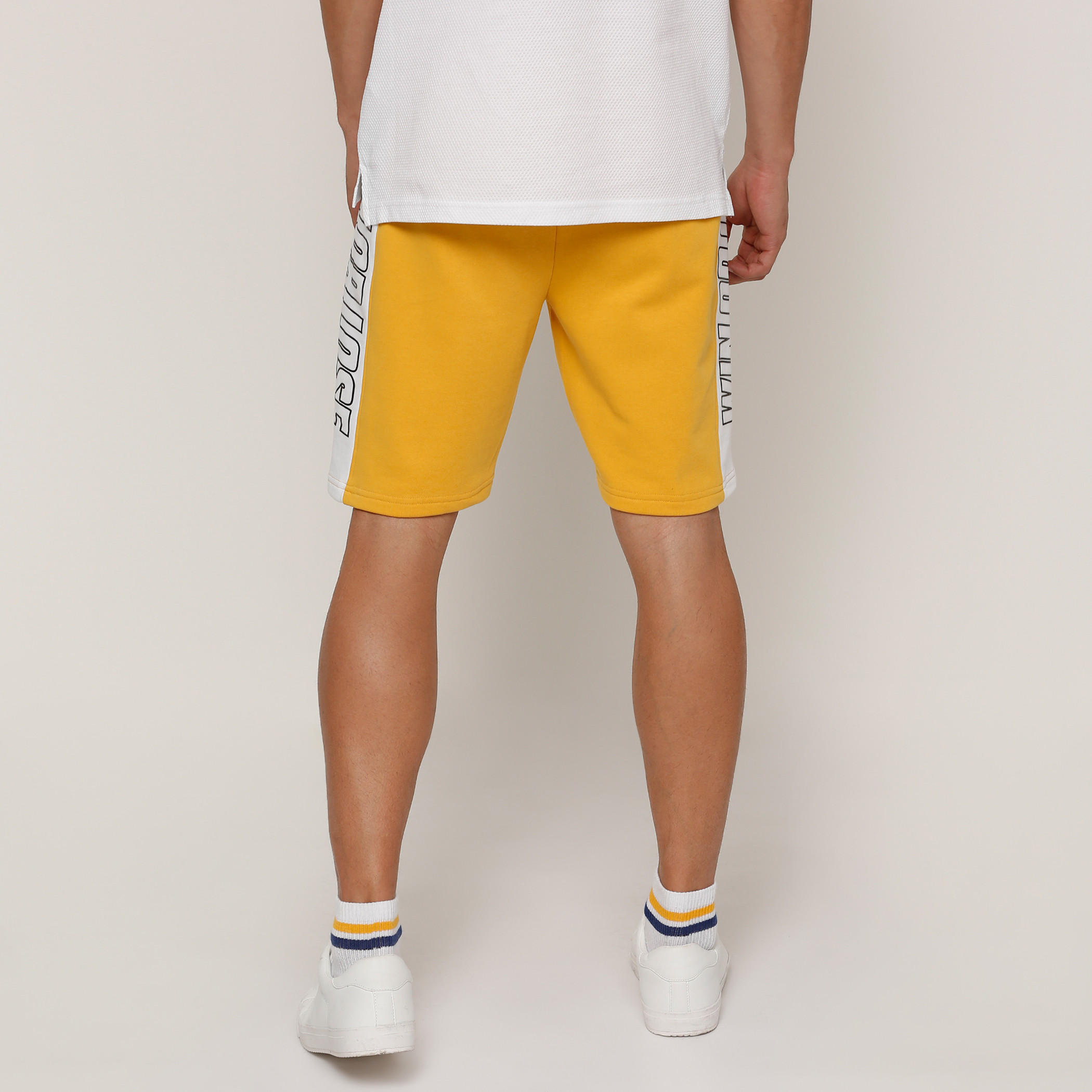 Tape Detail Shorts with Elasticised Waistband-men-clothing-bottoms-shorts-image-2