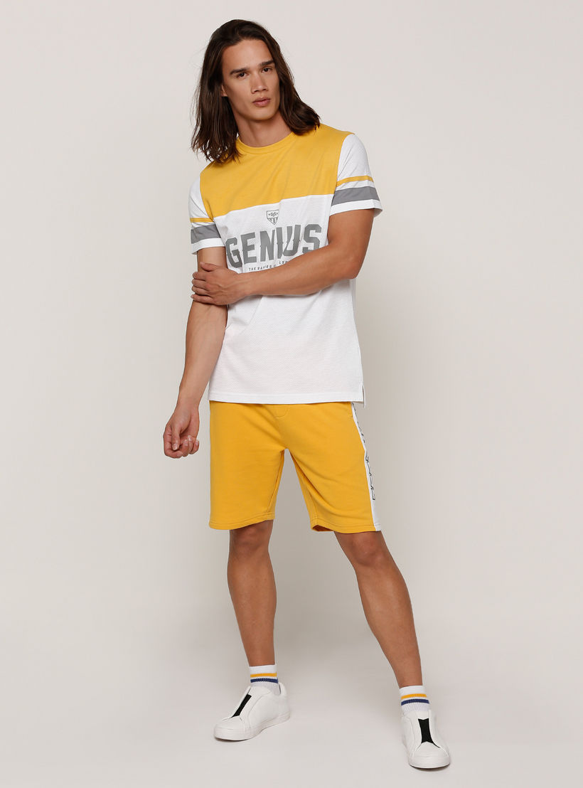 Tape Detail Shorts with Elasticised Waistband-men-clothing-bottoms-shorts-image-5