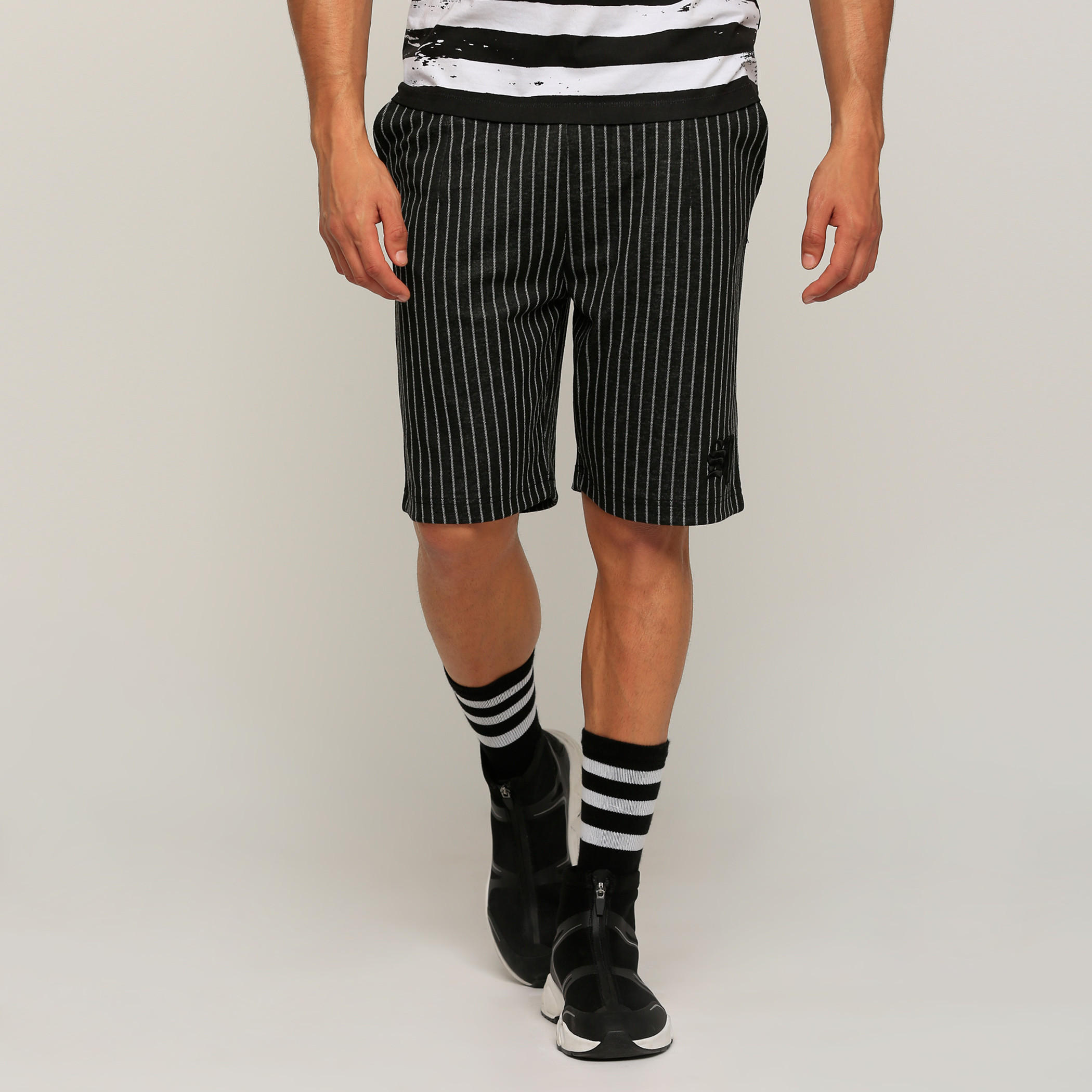 Striped Shorts with Pocket Detail-men-clothing-bottoms-shorts-image-1