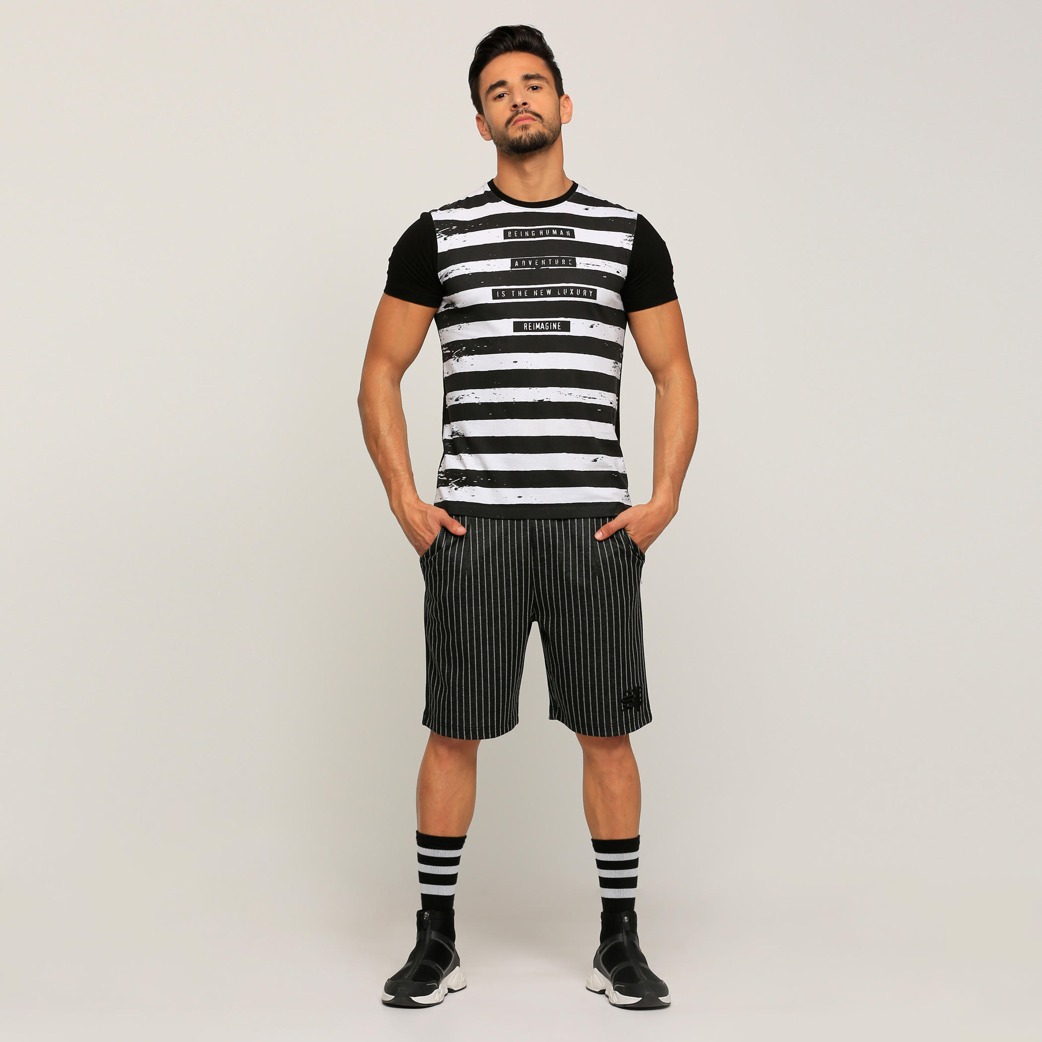 Striped Shorts with Pocket Detail-men-clothing-bottoms-shorts-image-5
