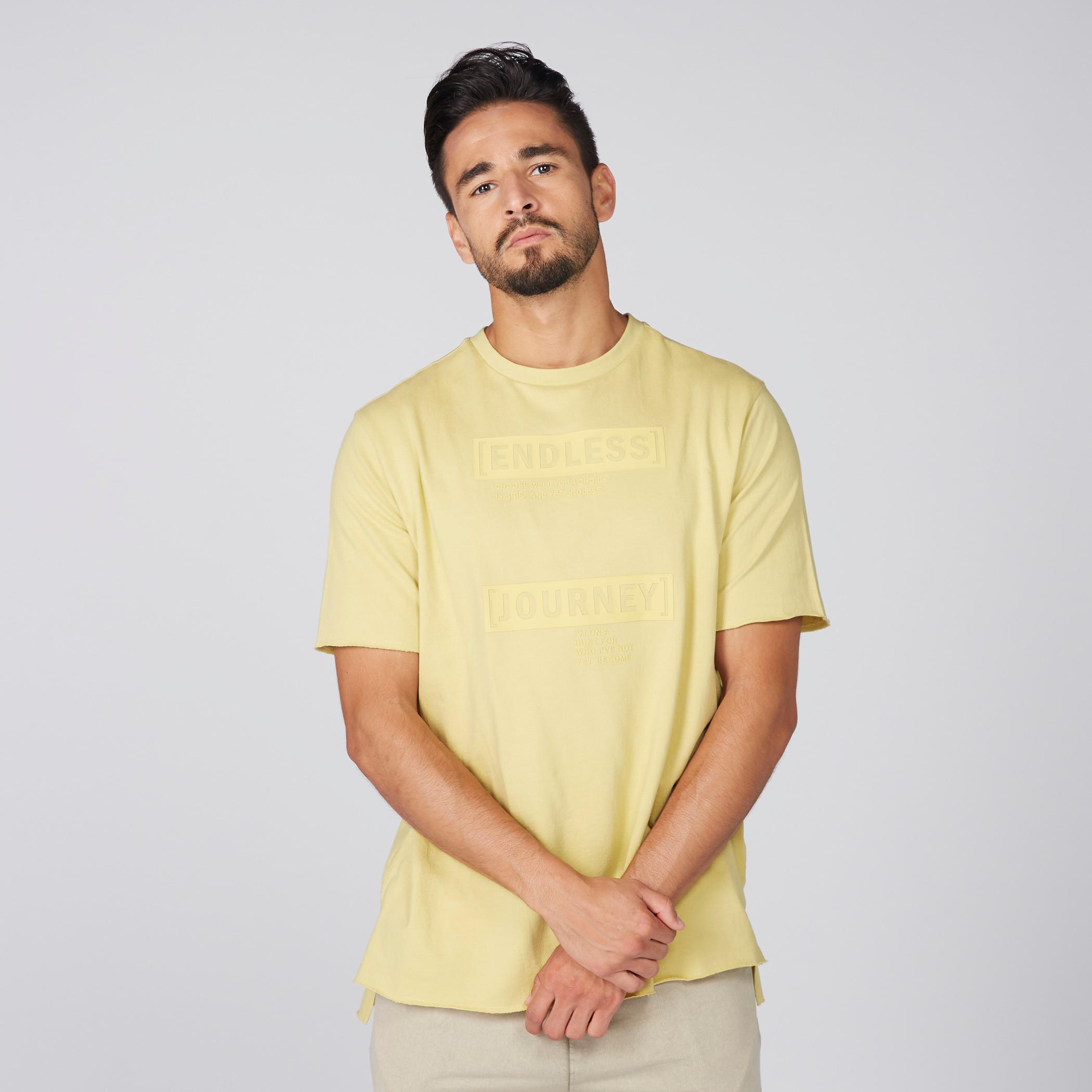 تيشيرت مضلع وأكمام قصيرة-men-clothing-tshirtsandpolos-tshirts-image-1