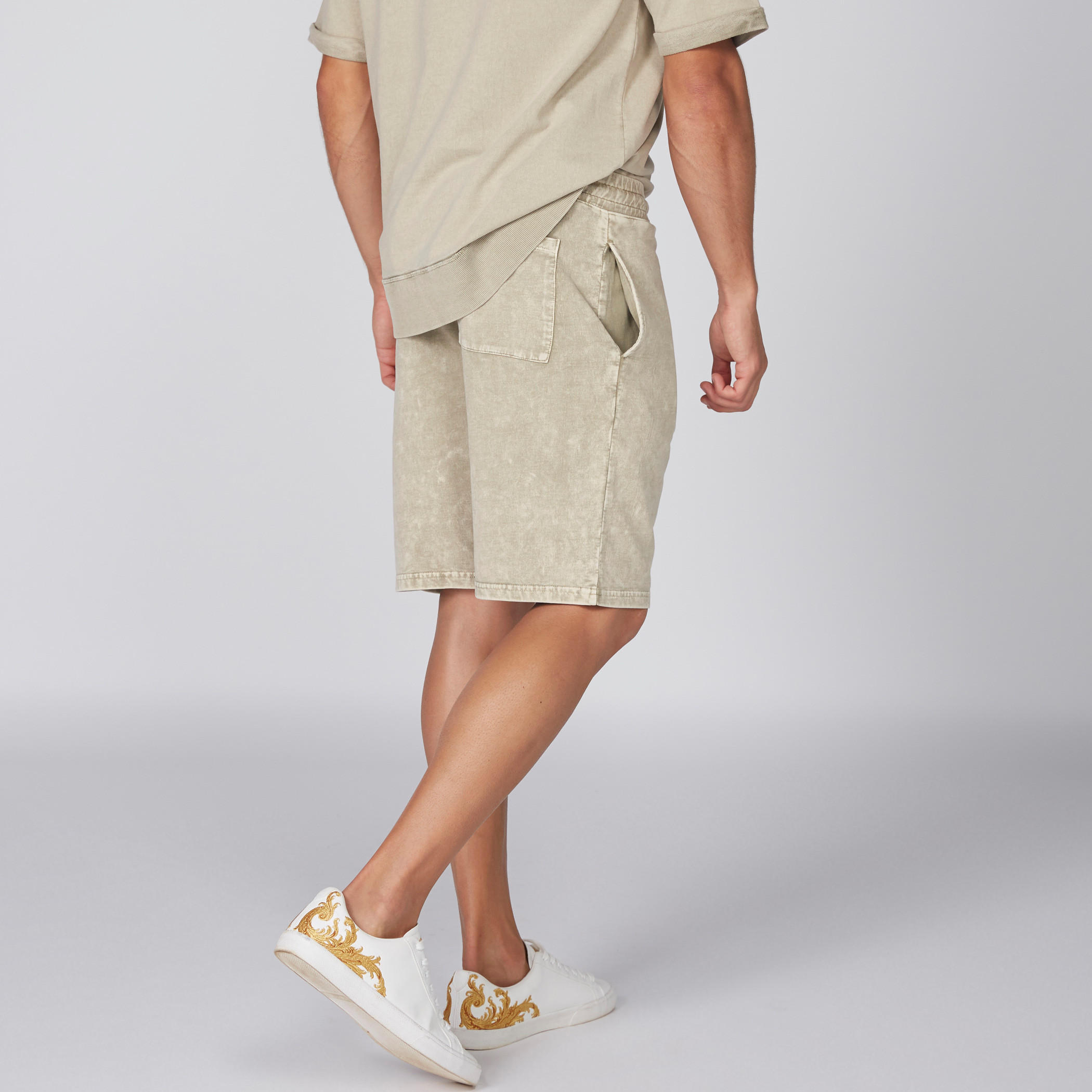 Pocket Detail Shorts with Elasticised Waistband and Drawstring-men-clothing-bottoms-shorts-image-2