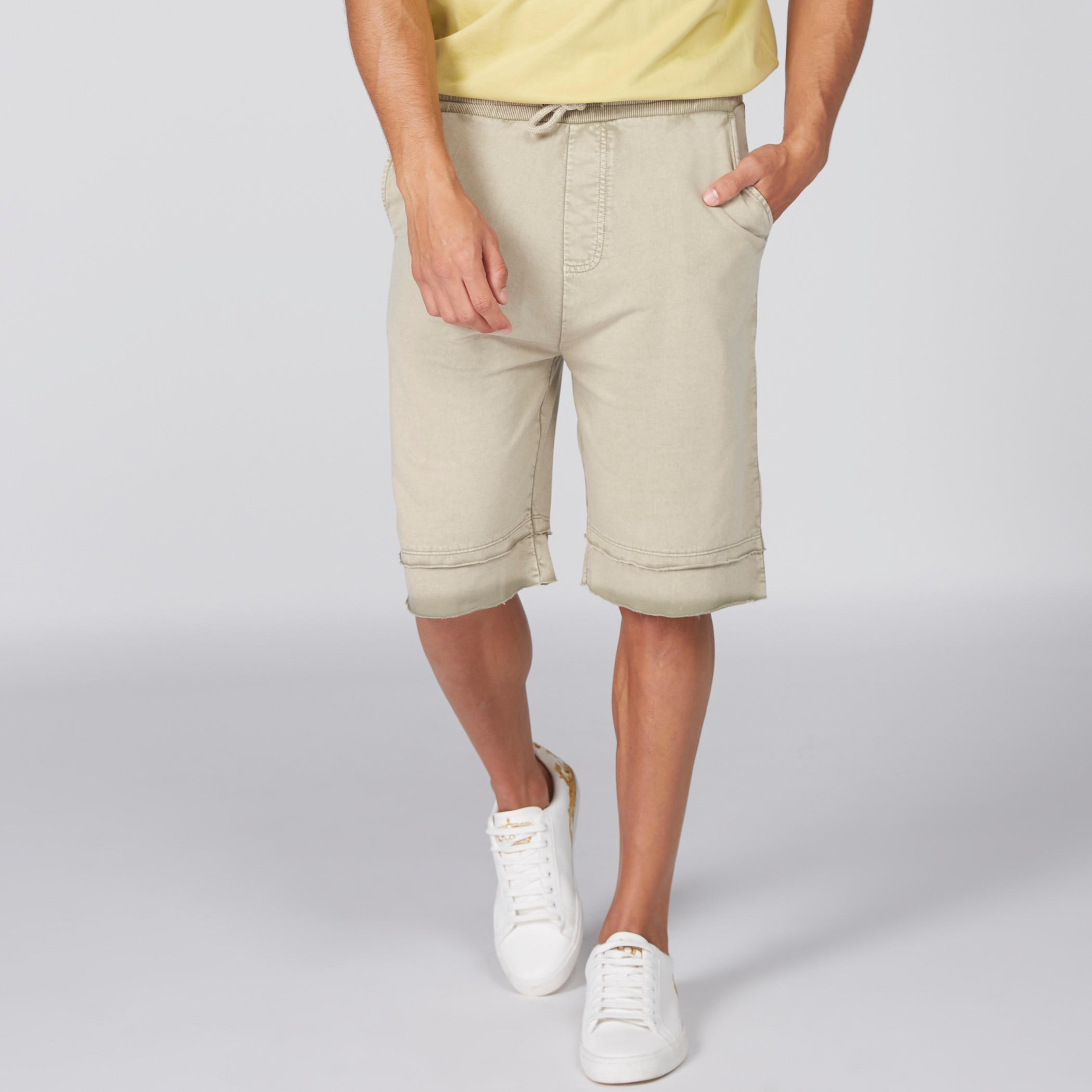 Knee-Length Shorts with Drawstring-men-clothing-bottoms-shorts-image-1