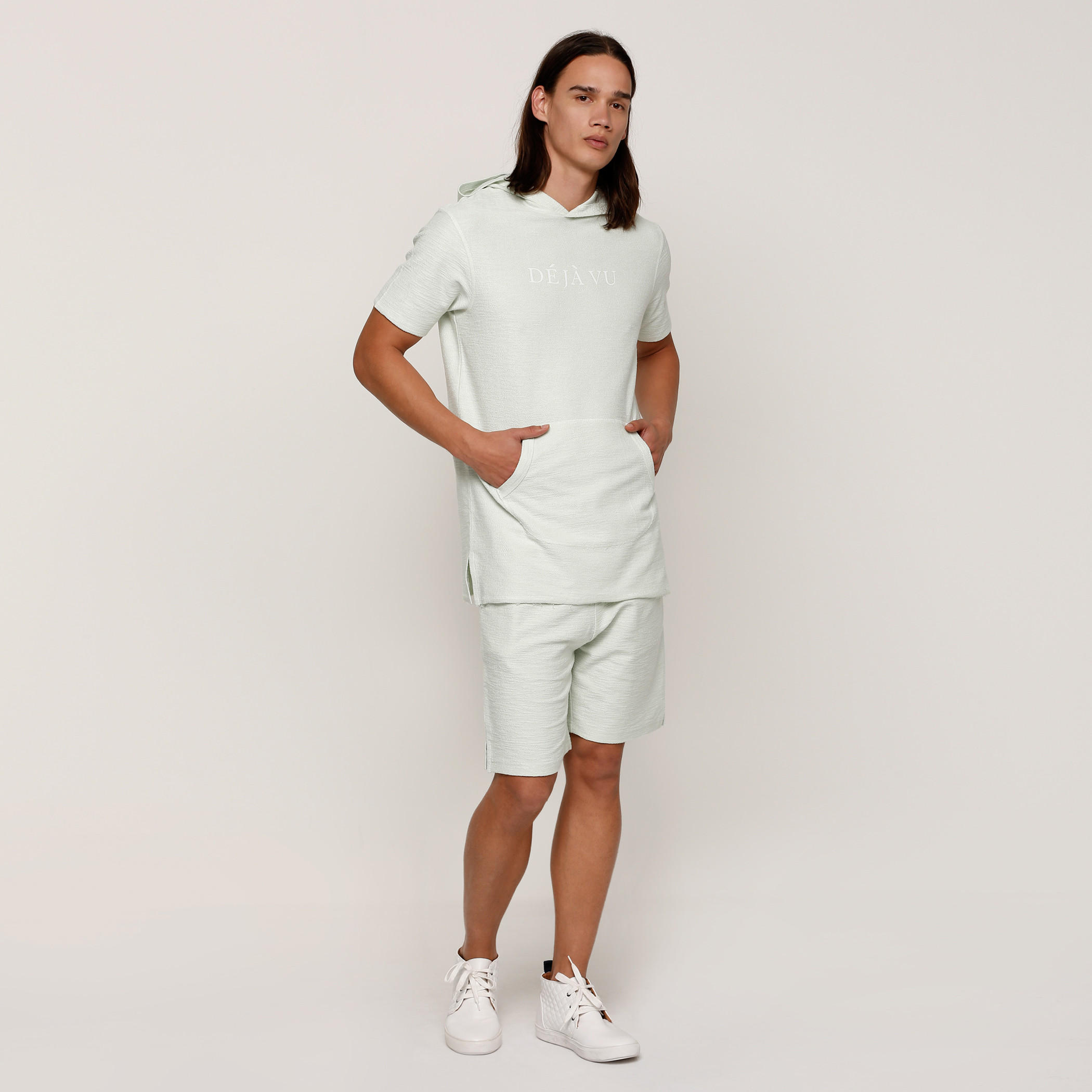 تيشيرت بارز الملمس بأكمام قصيرة وقبعة-men-clothing-tshirtsandpolos-tshirts-image-5