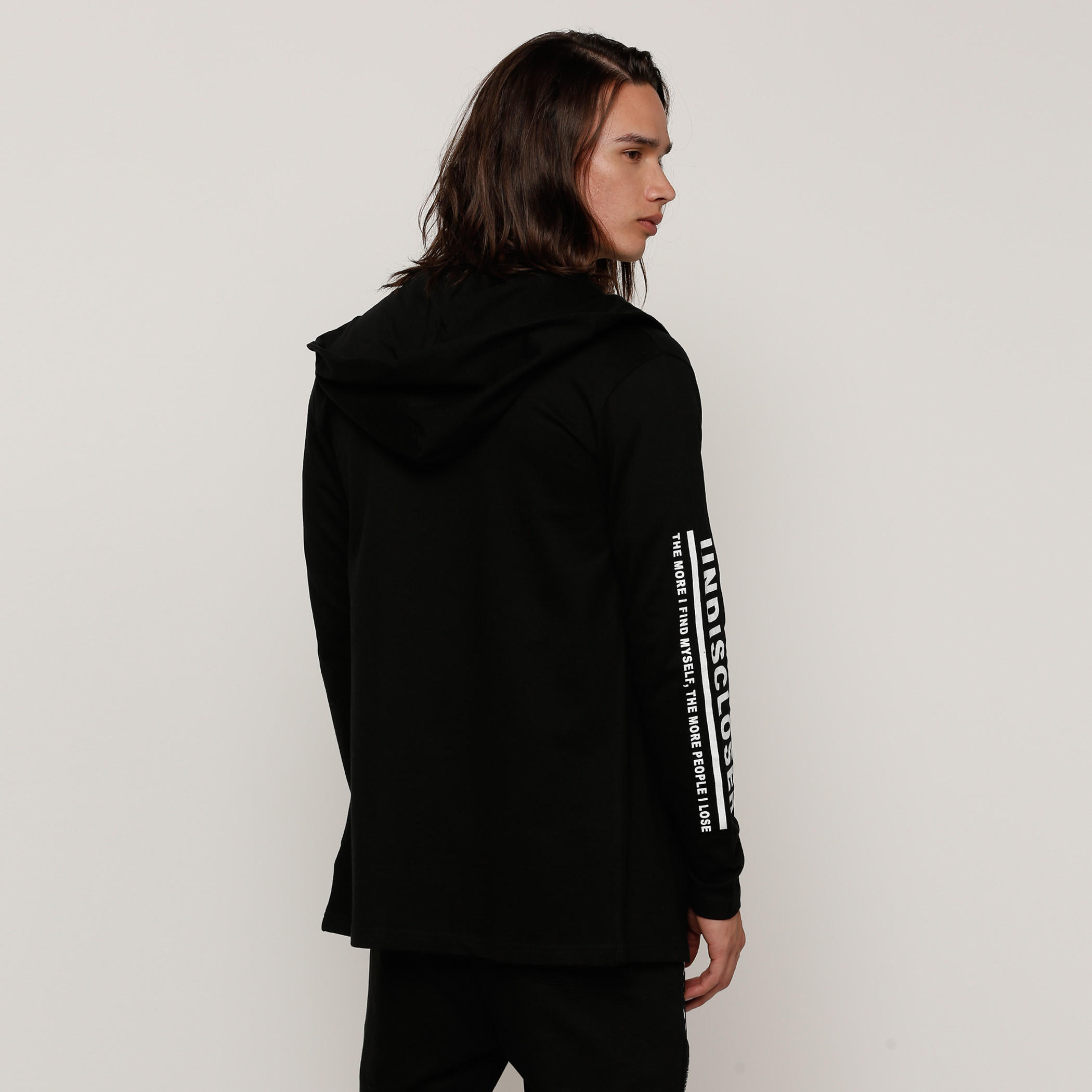 Printed Open Front Hoodie with Long Sleeves-men-winterwear-hoodiesandsweatshirts-image-2