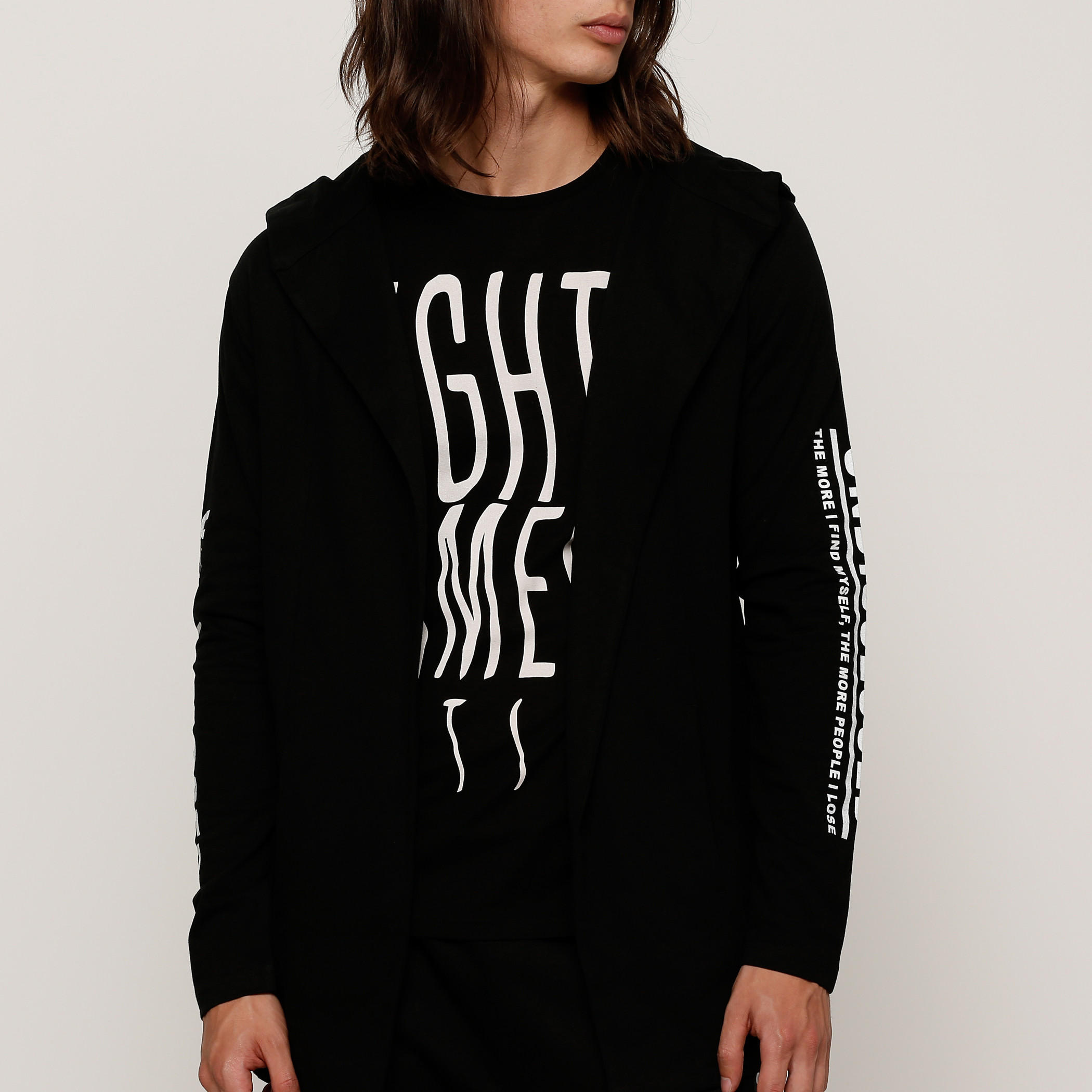 Printed Open Front Hoodie with Long Sleeves-men-winterwear-hoodiesandsweatshirts-image-4