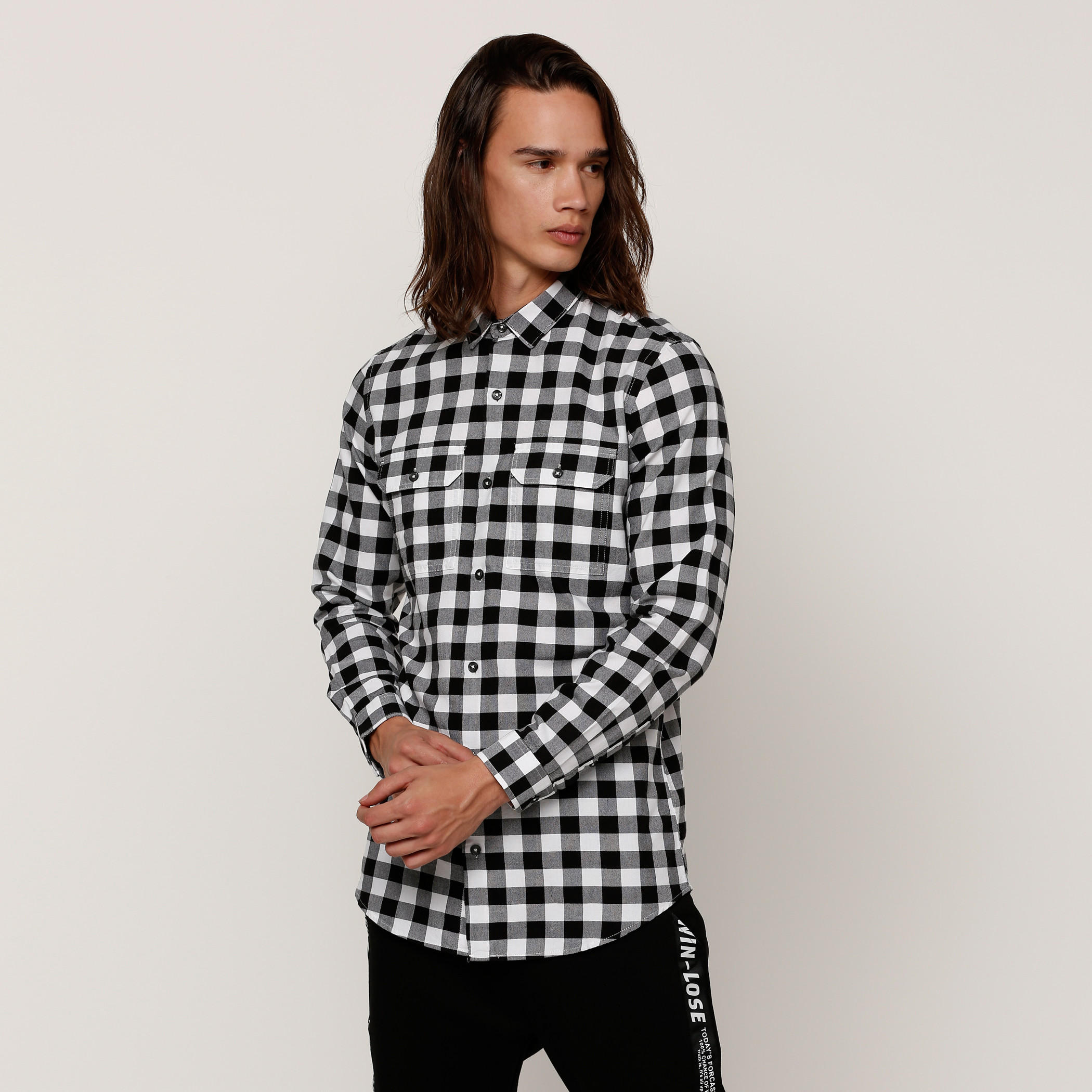 قميص كاروهات بأكمام طويلة وأزرار-men-clothing-shirts-image-1