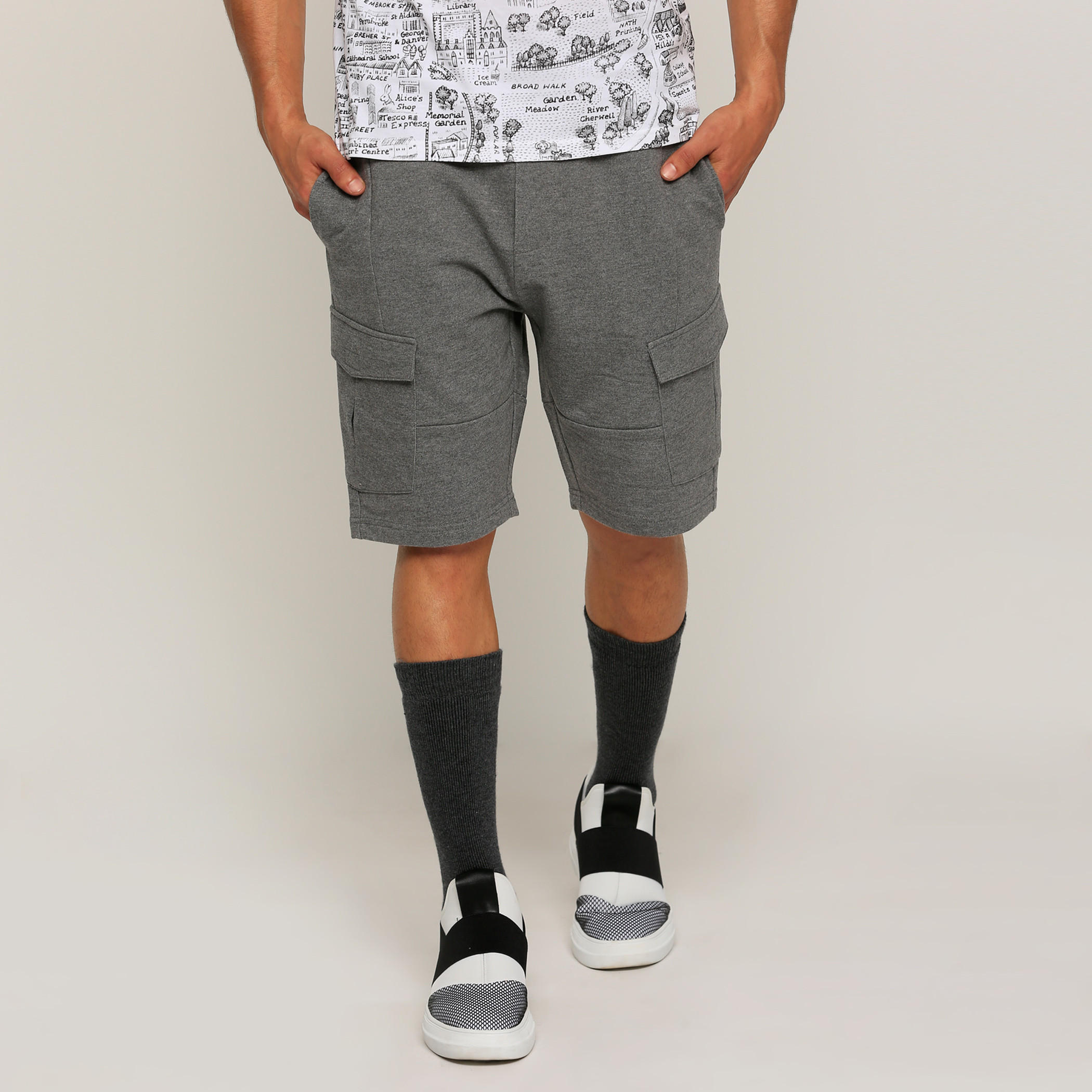 Knitted Shorts with Pocket Detail-men-clothing-bottoms-shorts-image-1