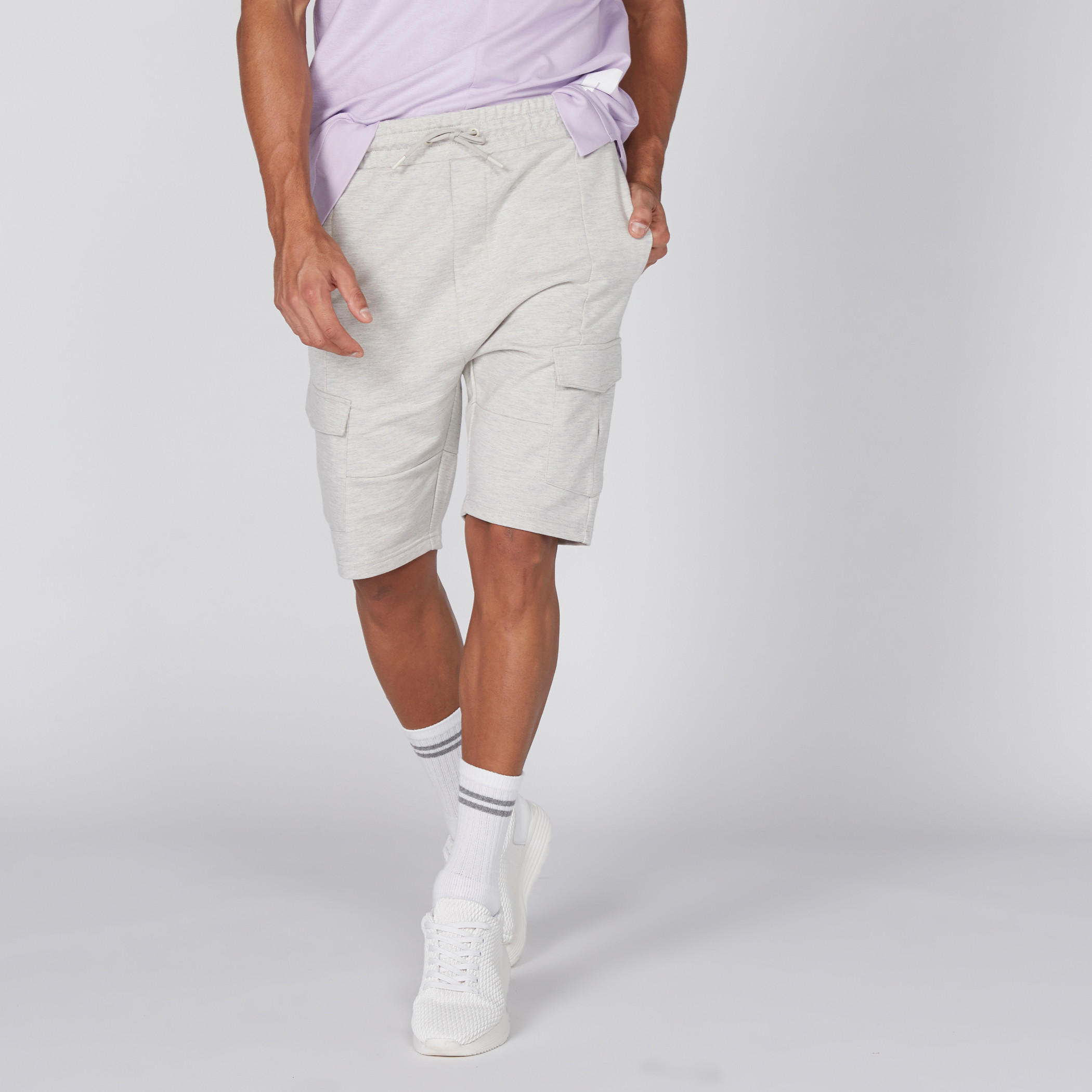 Pocket Detail Shorts with Elasticised Waistband and Drawstring-men-clothing-bottoms-shorts-image-1
