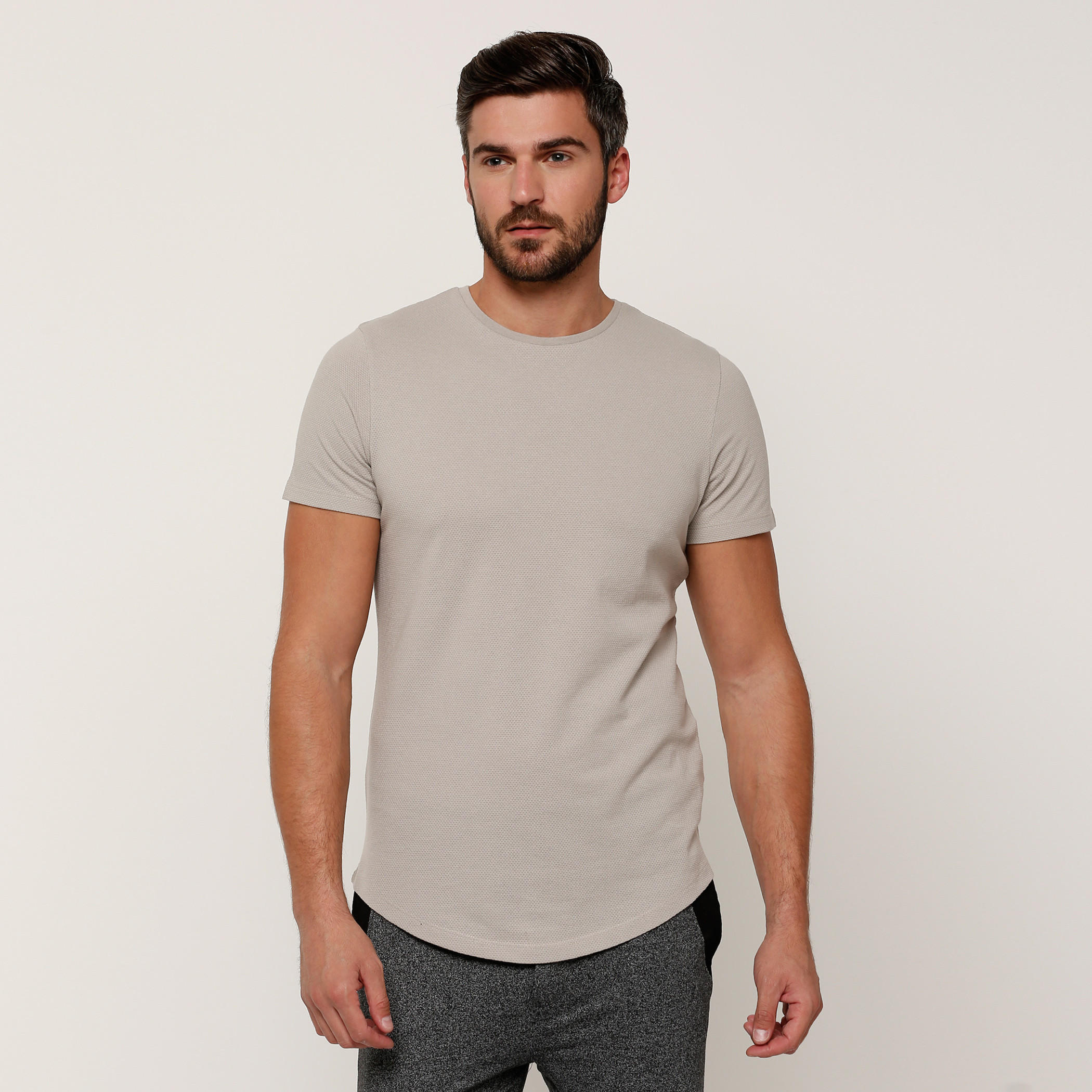 Round Neck T-Shirt with Short Sleeves-men-clothing-tshirtsandpolos-tshirts-image-1