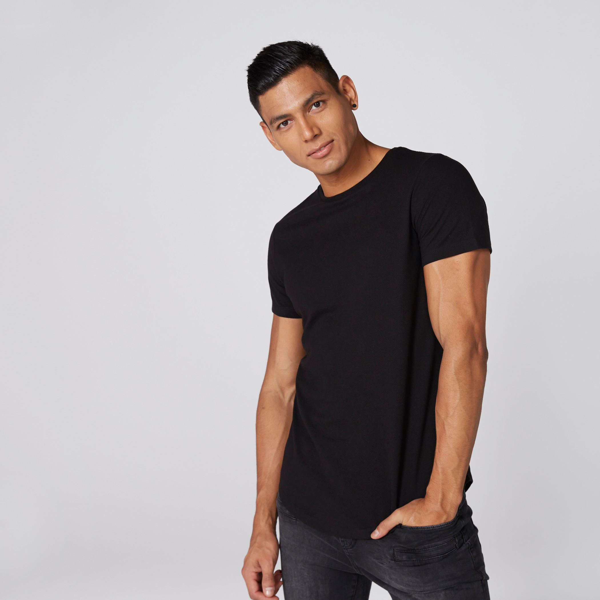 Round Neck T-Shirt with Short Sleeves-men-clothing-tshirtsandpolos-tshirts-image-1