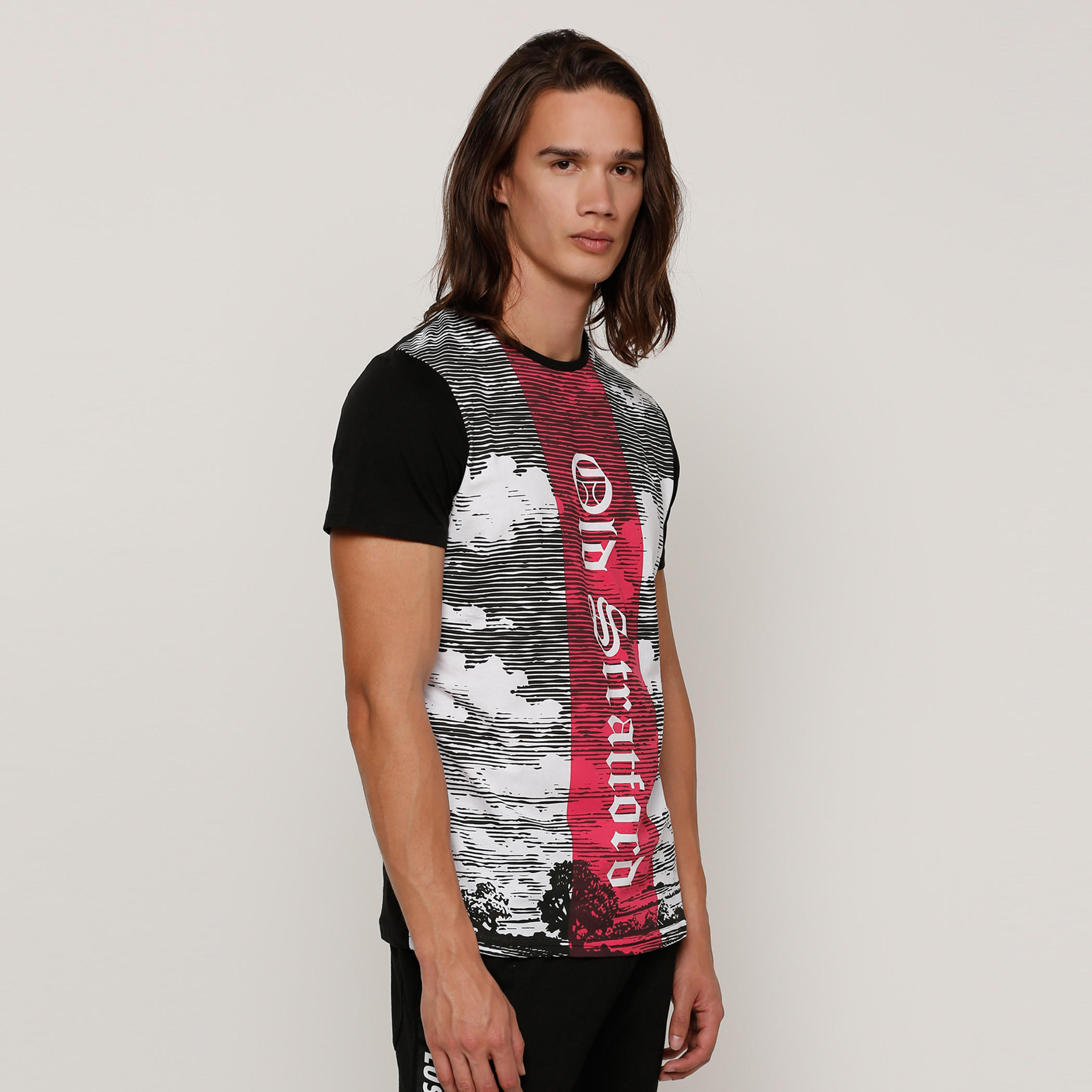 Printed T-Shirt with Crew Neck and Short Sleeves-men-clothing-tshirtsandpolos-tshirts-image-1