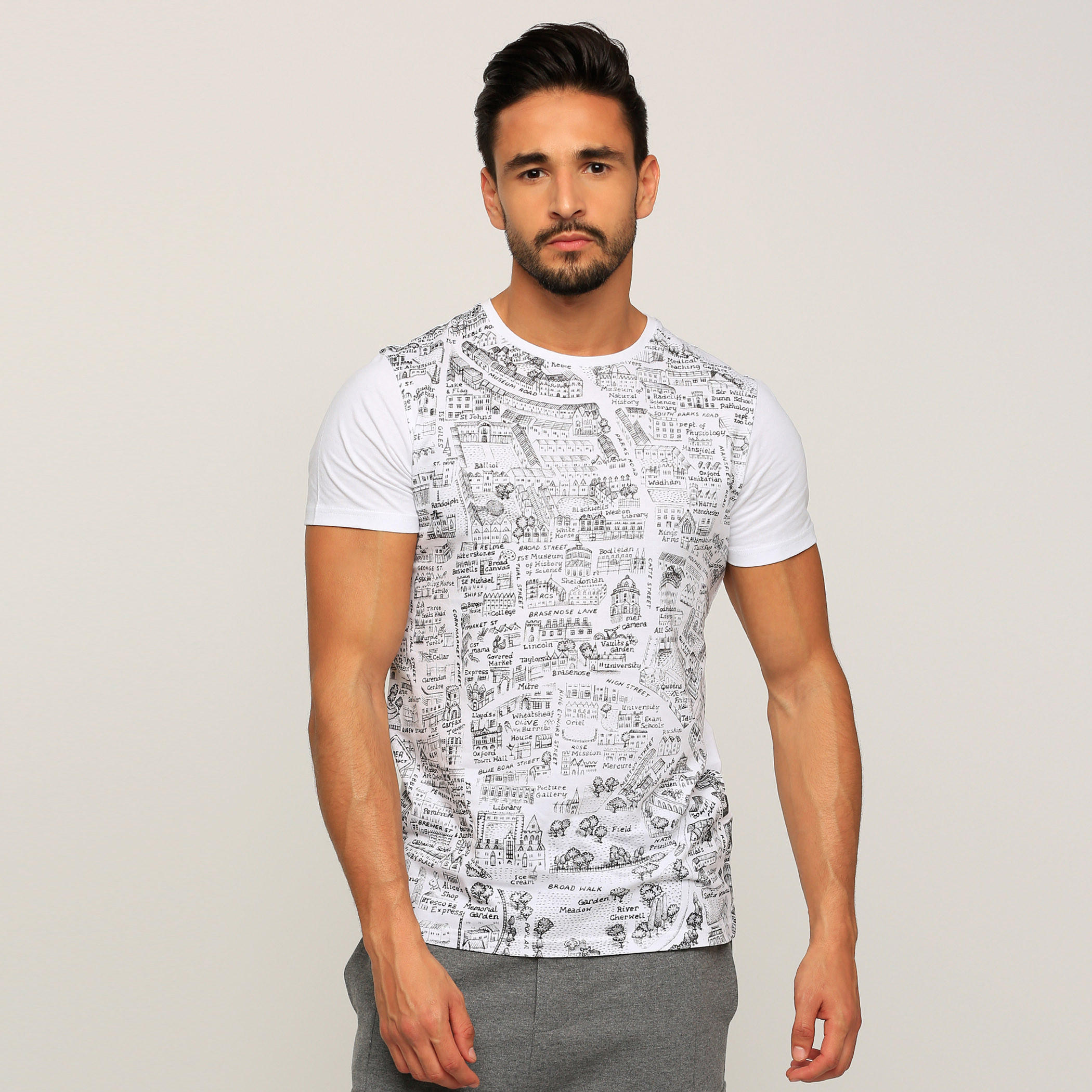 Printed T-Shirt with Crew Neck and Short Sleeves-men-clothing-tshirtsandpolos-tshirts-image-1