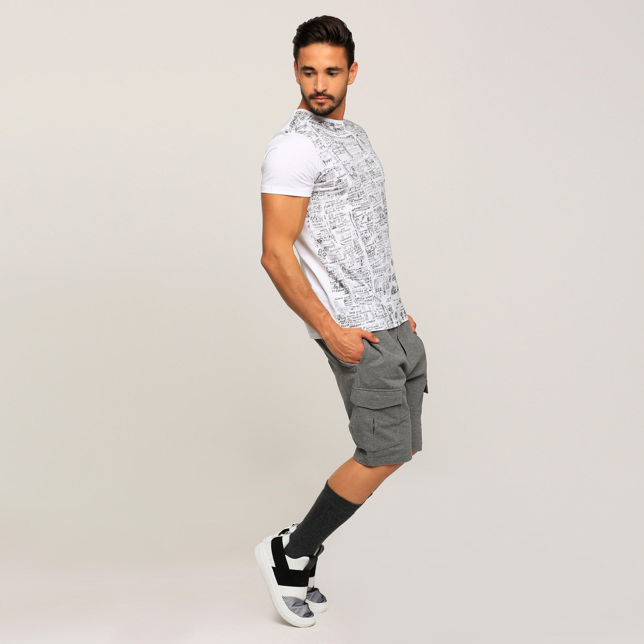 Printed T-Shirt with Crew Neck and Short Sleeves-men-clothing-tshirtsandpolos-tshirts-image-5