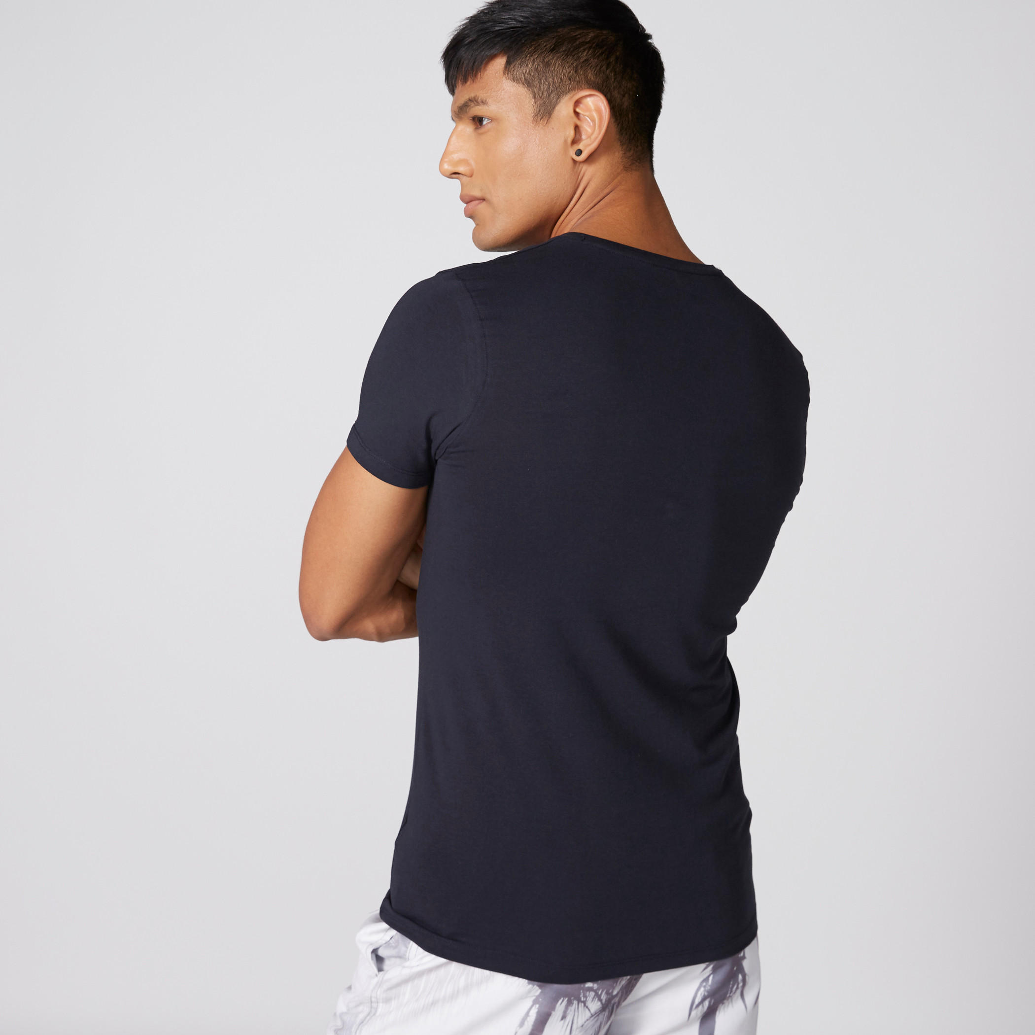 V-Neck T-Shirt with Short Sleeves-men-clothing-tshirtsandpolos-tshirts-image-2