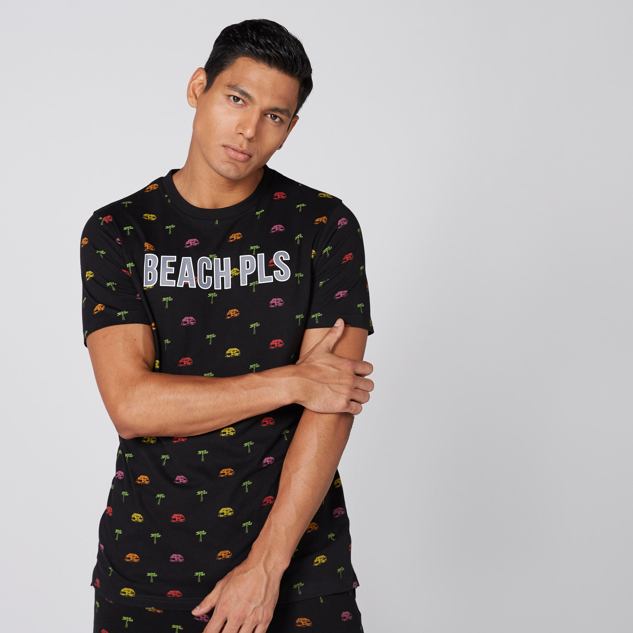 Printed T-Shirt with Round Neck and Short Sleeves-men-clothing-tshirtsandpolos-tshirts-image-2