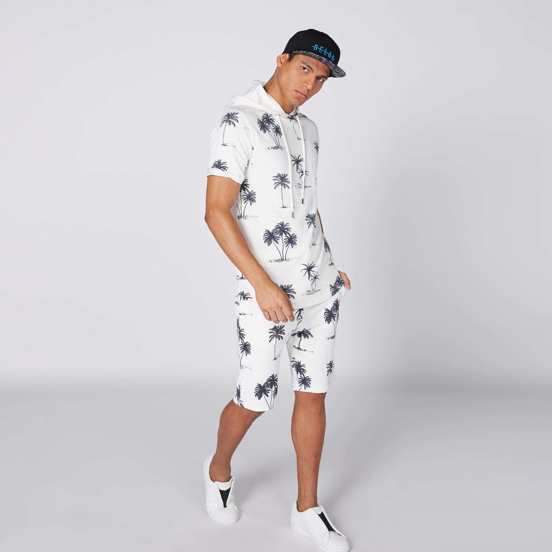 Printed T-Shirt with Short Sleeves and Hood-men-clothing-tshirtsandpolos-tshirts-image-5