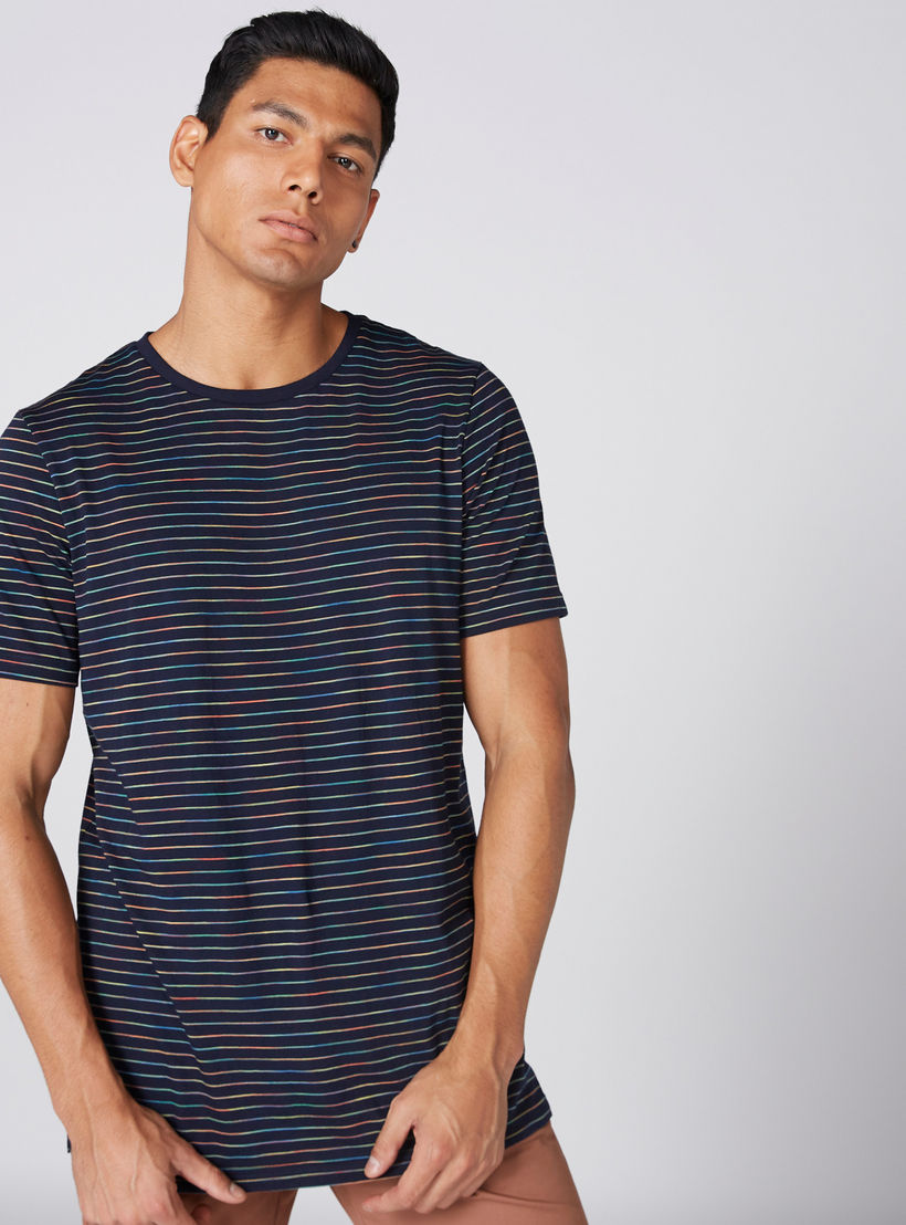 تيشيرت مقلم بياقة مستديرة وأكمام قصيرة-men-clothing-tshirtsandpolos-tshirts-image-3