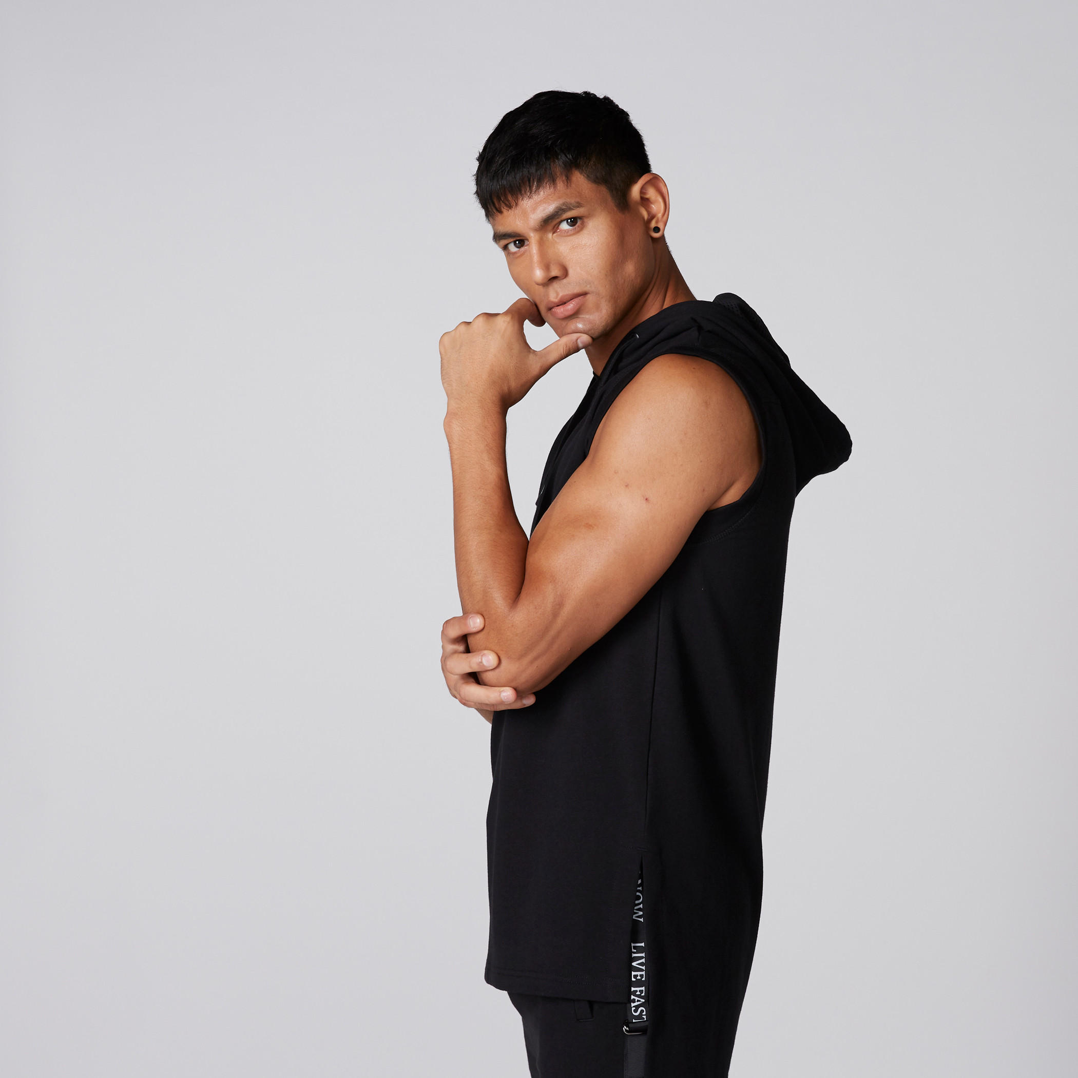 Sleeveless High Low Hem Hood-men-winterwear-hoodiesandsweatshirts-image-3
