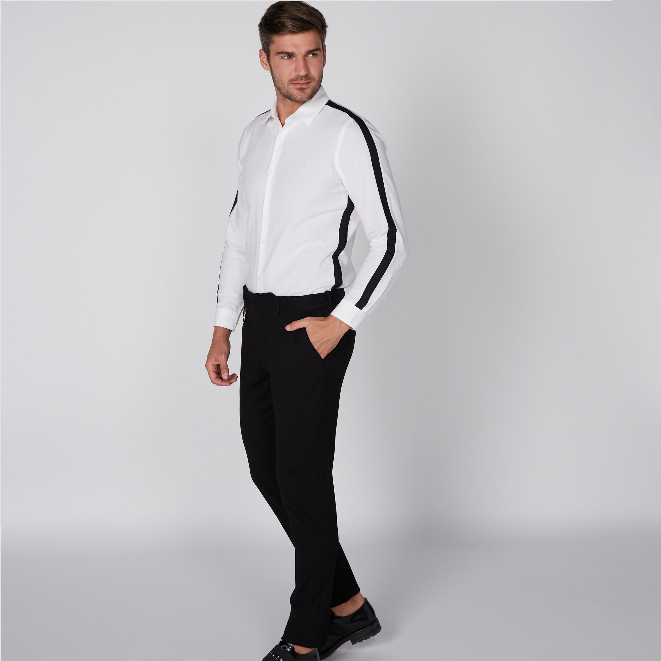 Long Sleeves Shirt with Complete Placket and Tape Detail-men-clothing-shirts-image-4