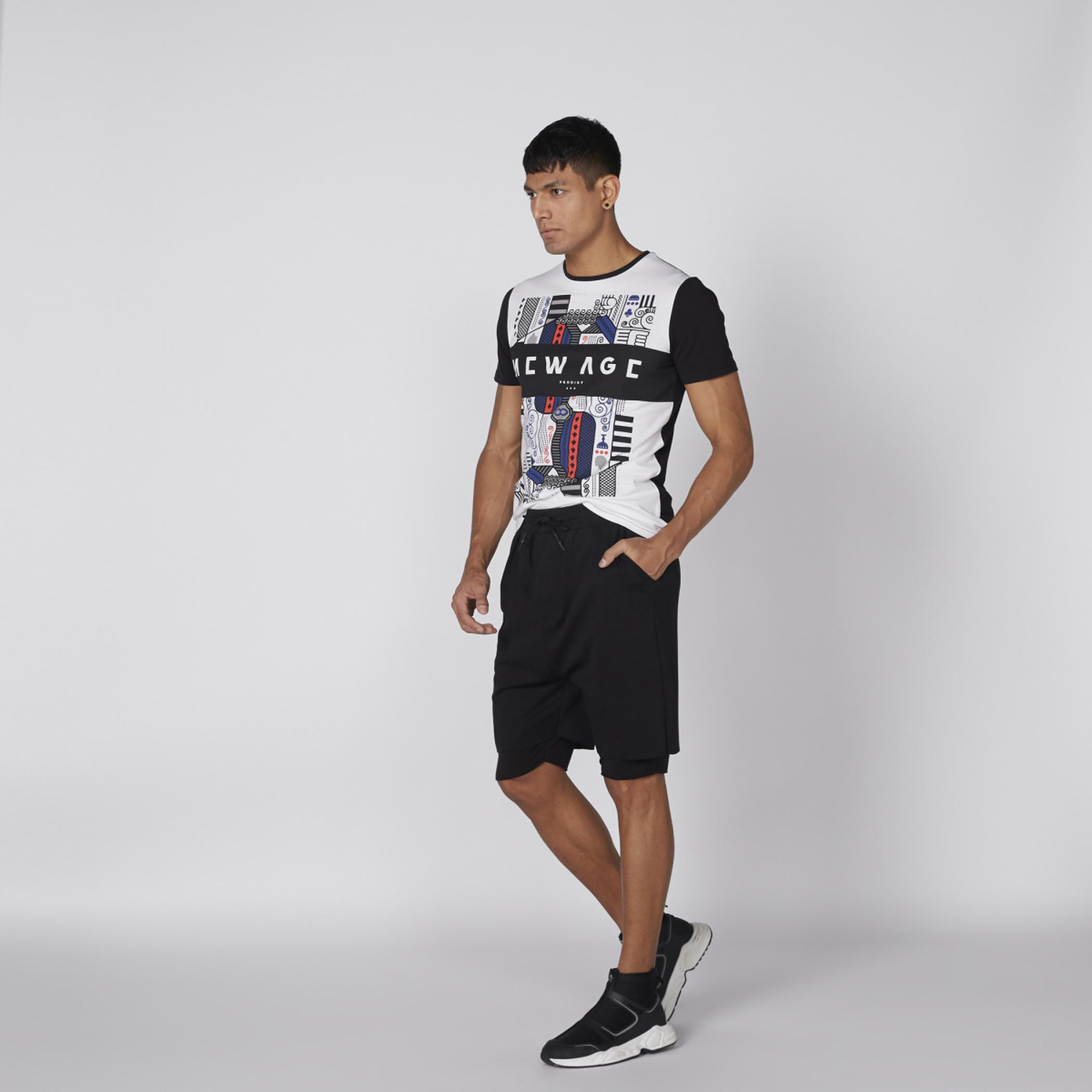 Pocket Detail Shorts with Elasticised Waistband and Drawstring Closure-men-clothing-bottoms-shorts-image-2