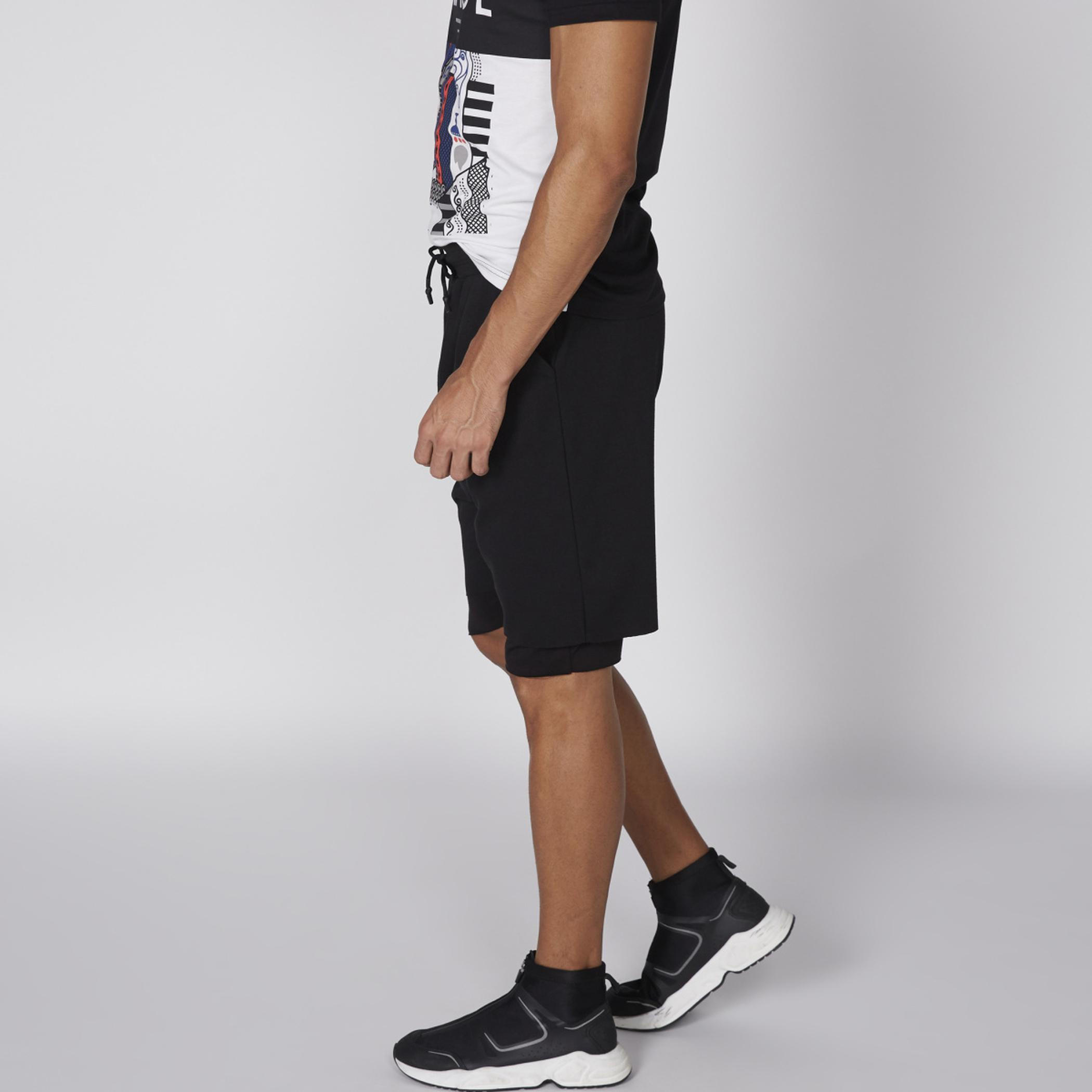 Pocket Detail Shorts with Elasticised Waistband and Drawstring Closure-men-clothing-bottoms-shorts-image-3