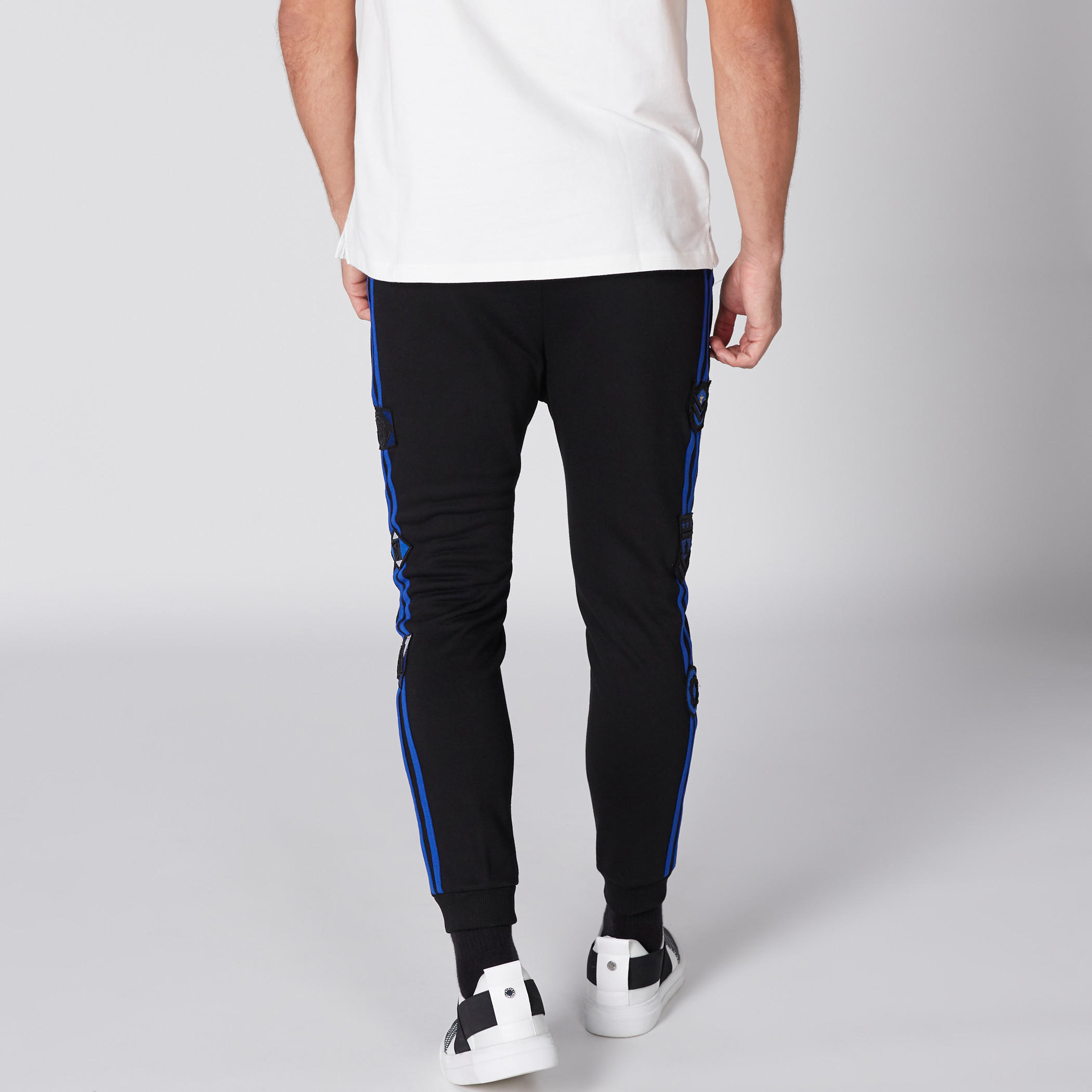 Full Length Jog Pants with Elasticised Waistband and Tape Detail-men-clothing-bottoms-joggers-image-4