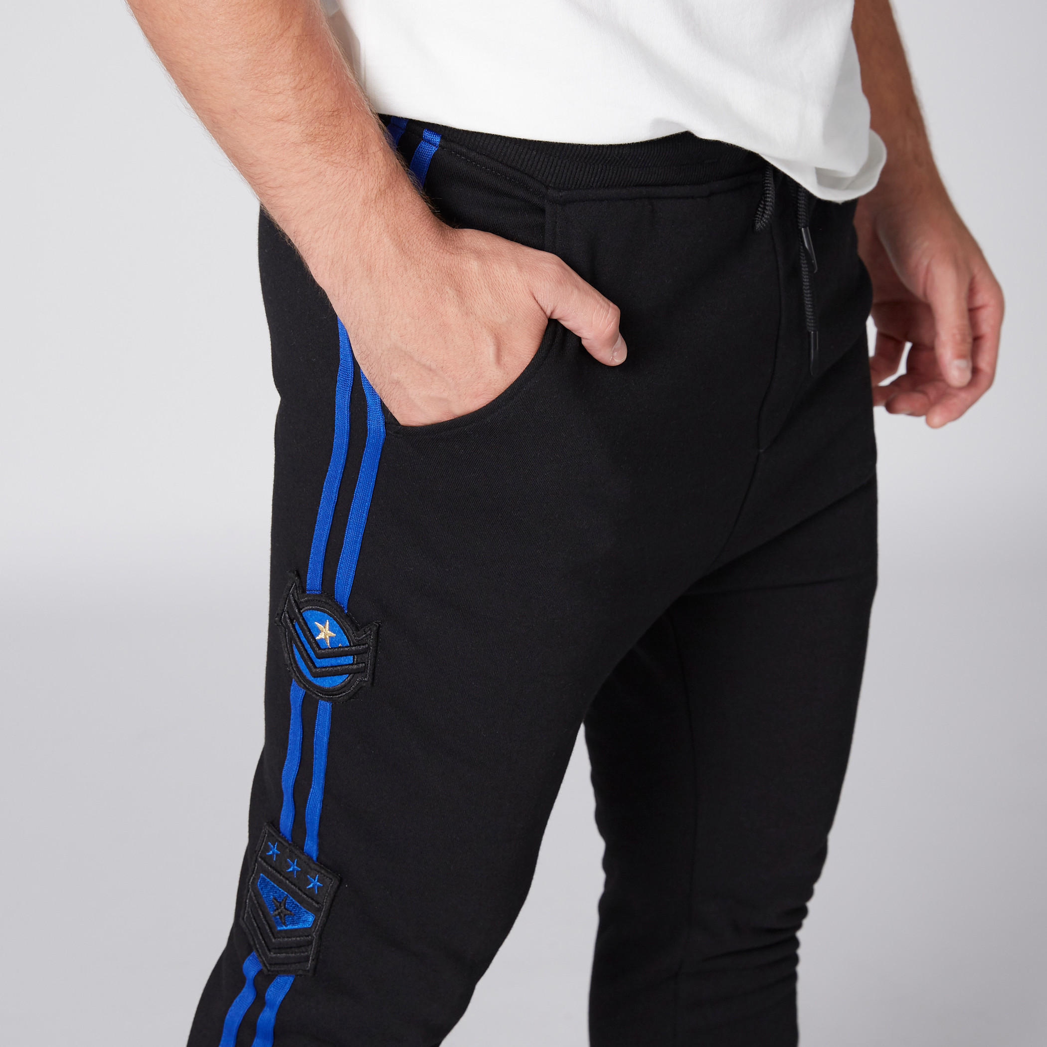 Full Length Jog Pants with Elasticised Waistband and Tape Detail-men-clothing-bottoms-joggers-image-5