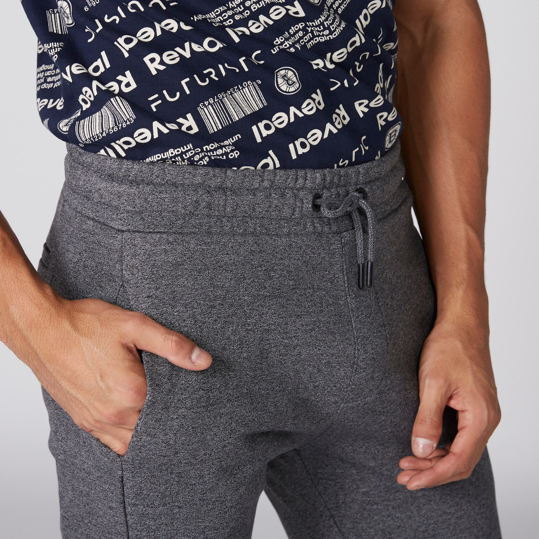 بنطال رياضي طويل بخصر مطاطي ورباط-men-clothing-bottoms-trousersandchinos-trousers-image-3